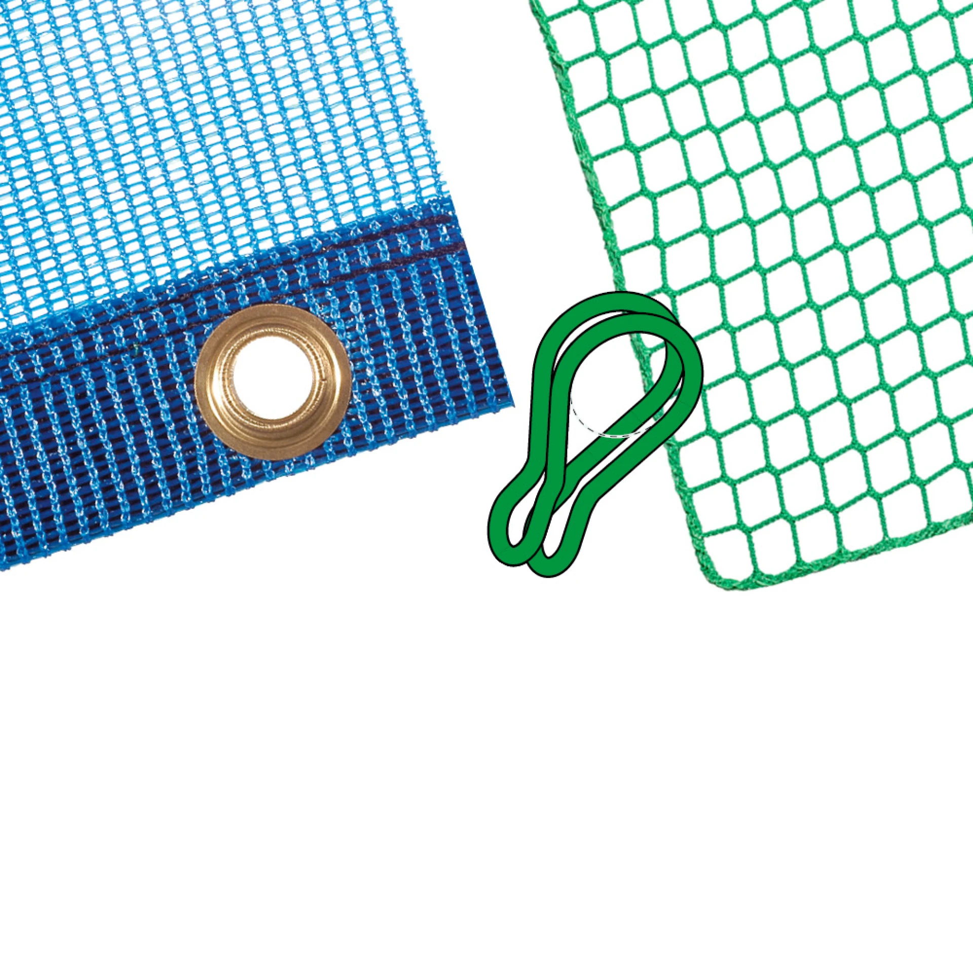 Textile nets and tarpaulins