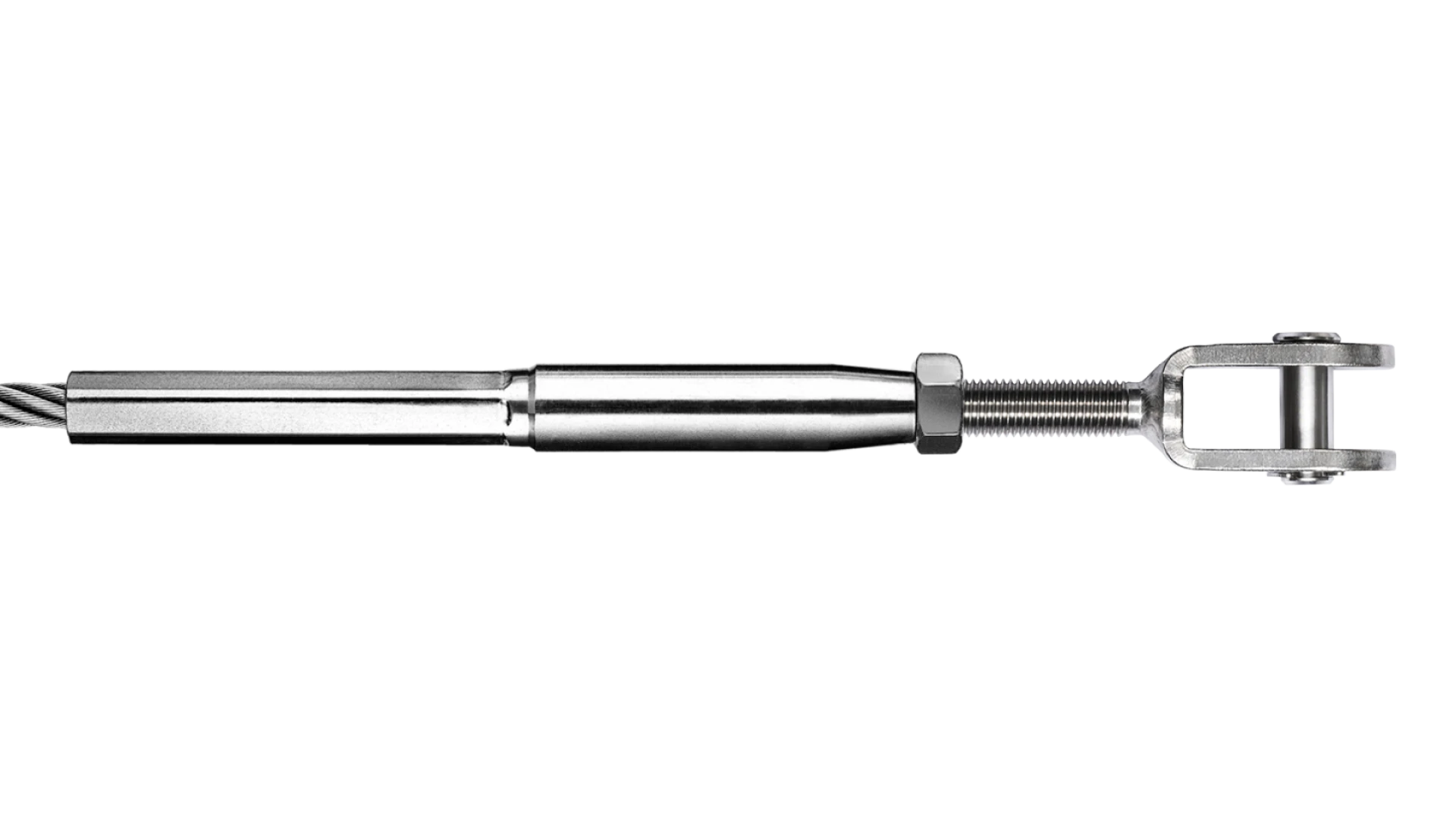 Clevis Classic and internal thread-end left-hand swaged for rope Ø 10 - 16 mm