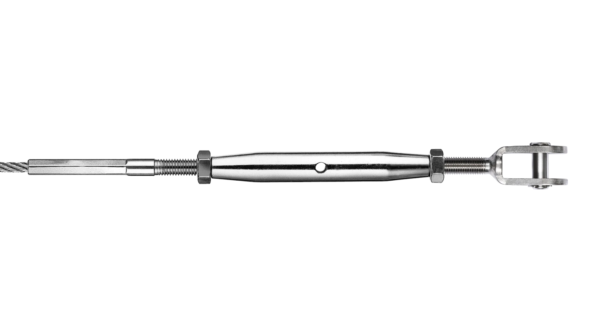 Turnbuckle with clevis Classic swaged for rope Ø 2 - 12 mm