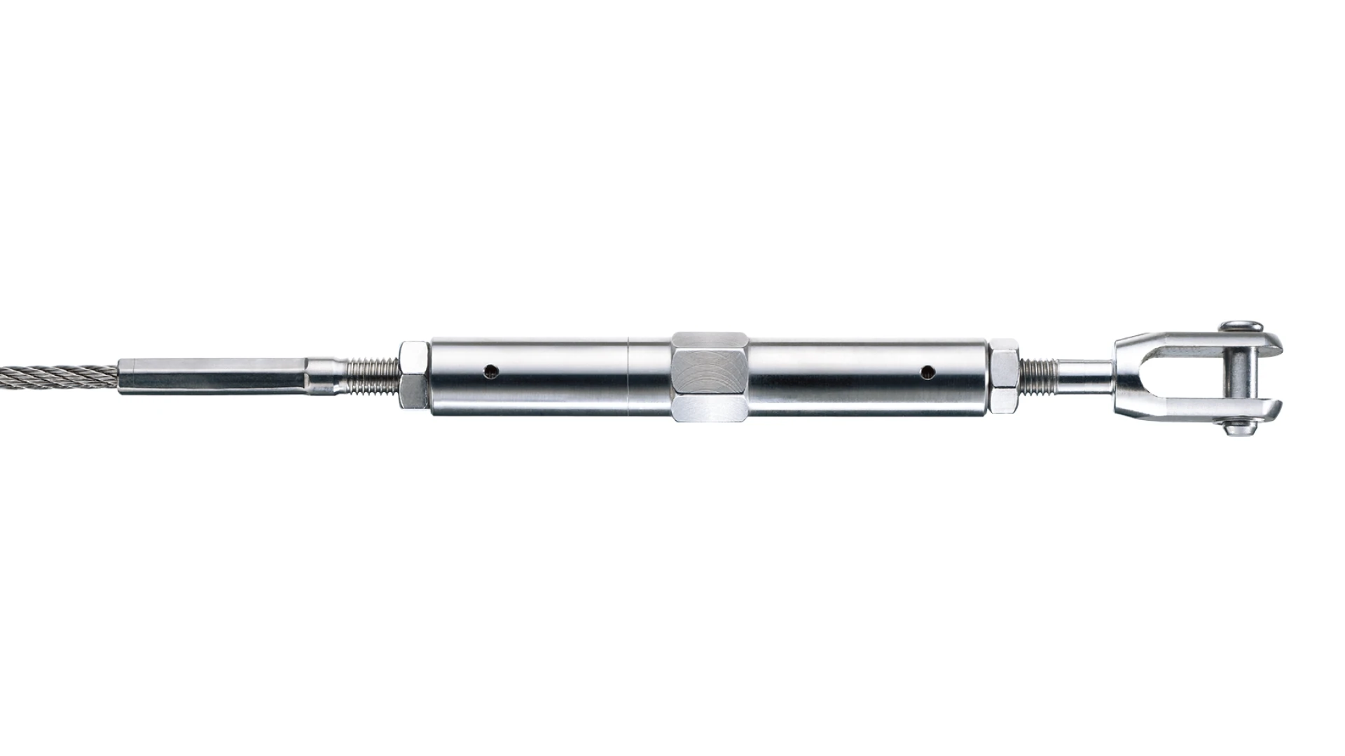 Turnbuckle with clevis Monofork swaged
