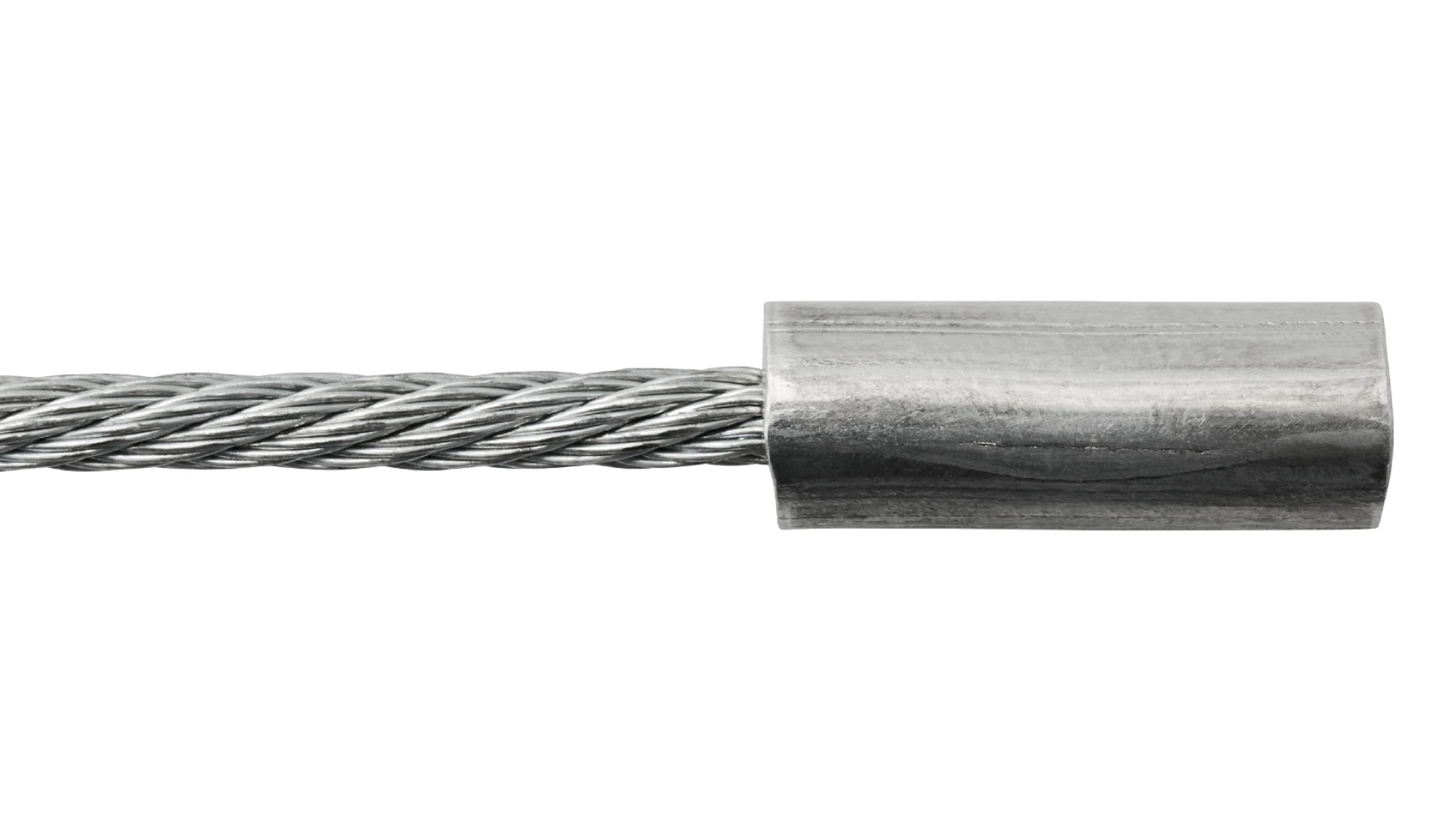 End-stop aluminum round swaged