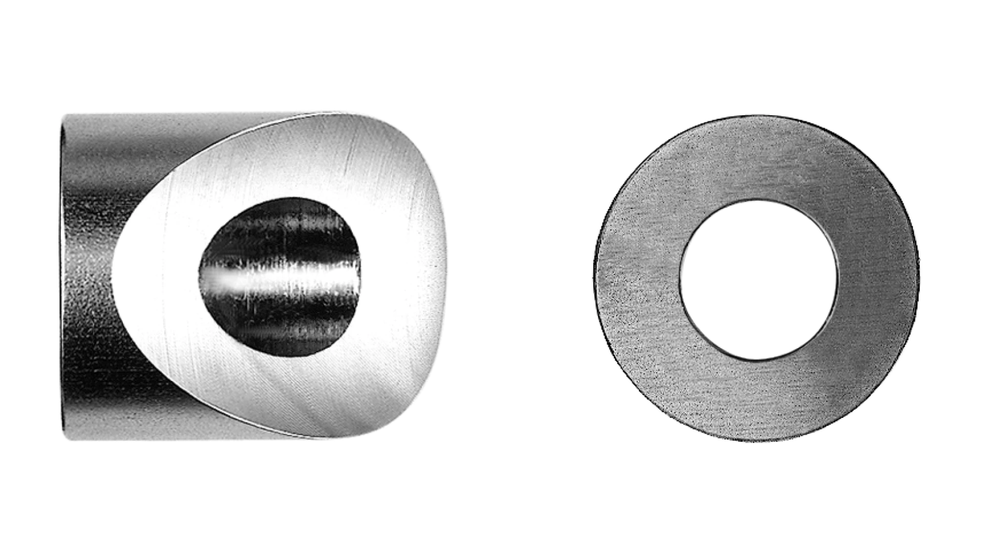 Post fitting round shape  for external thread and tube ∅ 42,4 mm