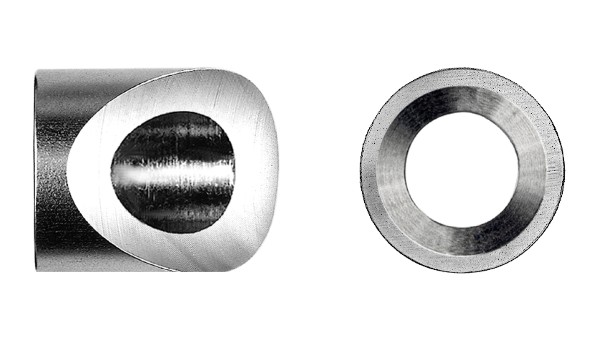 Post fitting round shape  for end-stop countersunk head 90° with internal thread