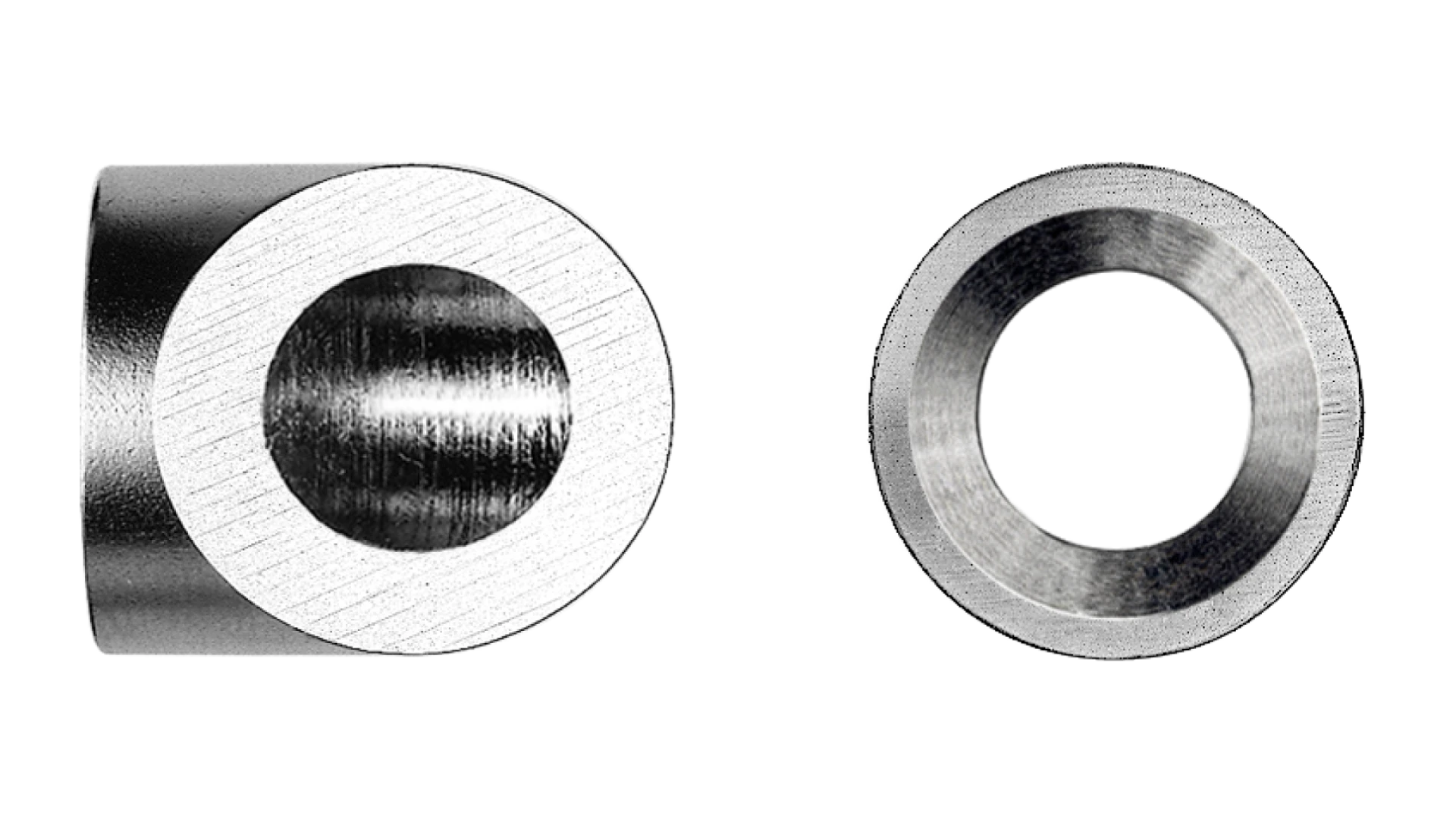 Post fitting flat shape  for end-stop with countersunk head 90° Univiss