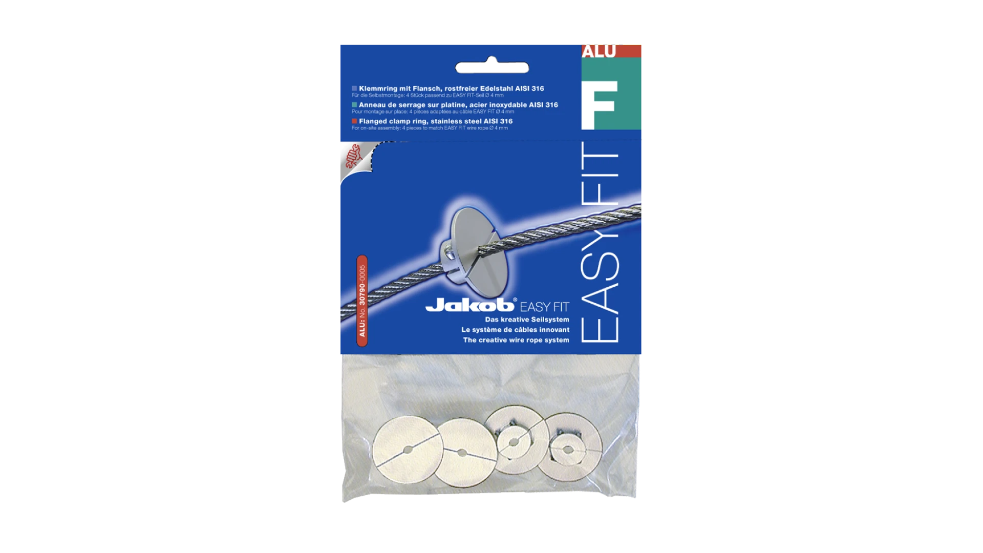 Flanged clamp ring Easy Fit self-assembly aluminium