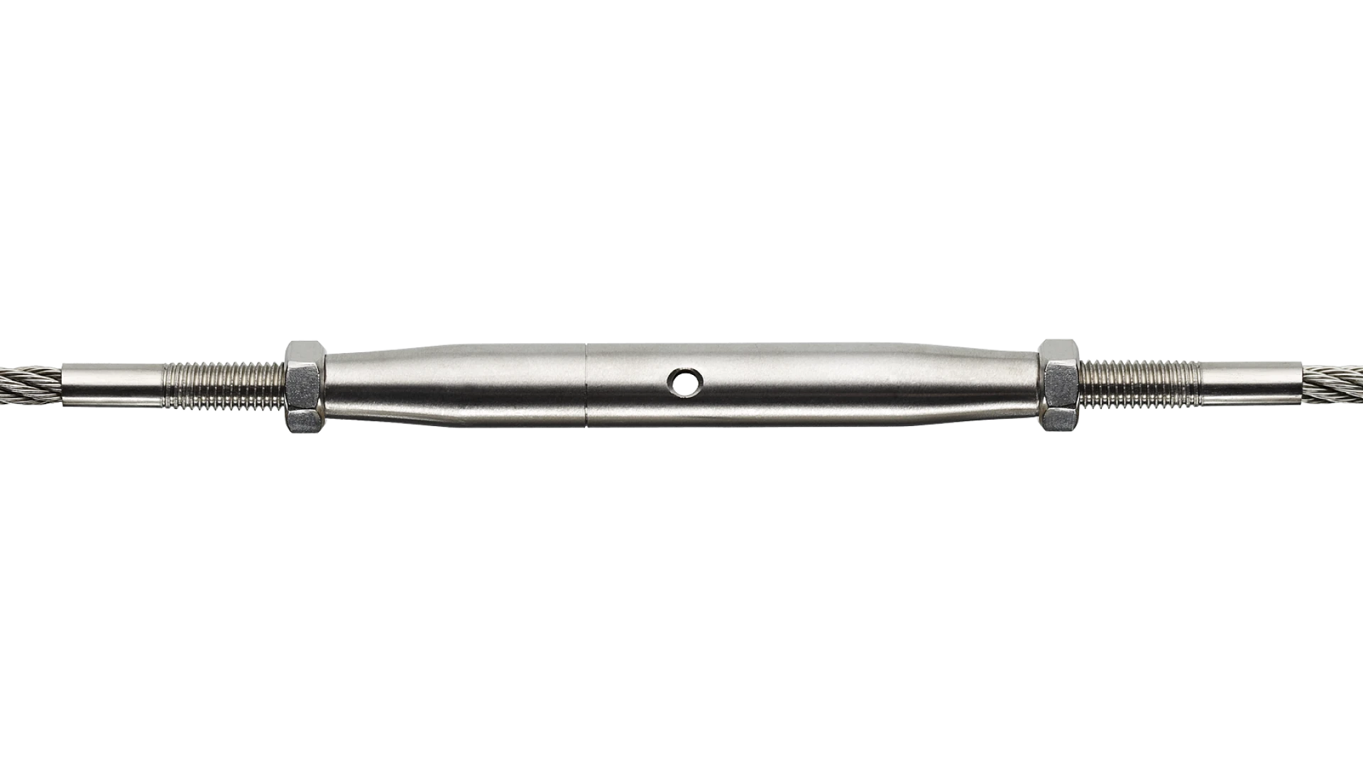 Turnbuckle with external thread end Vissline round swaged