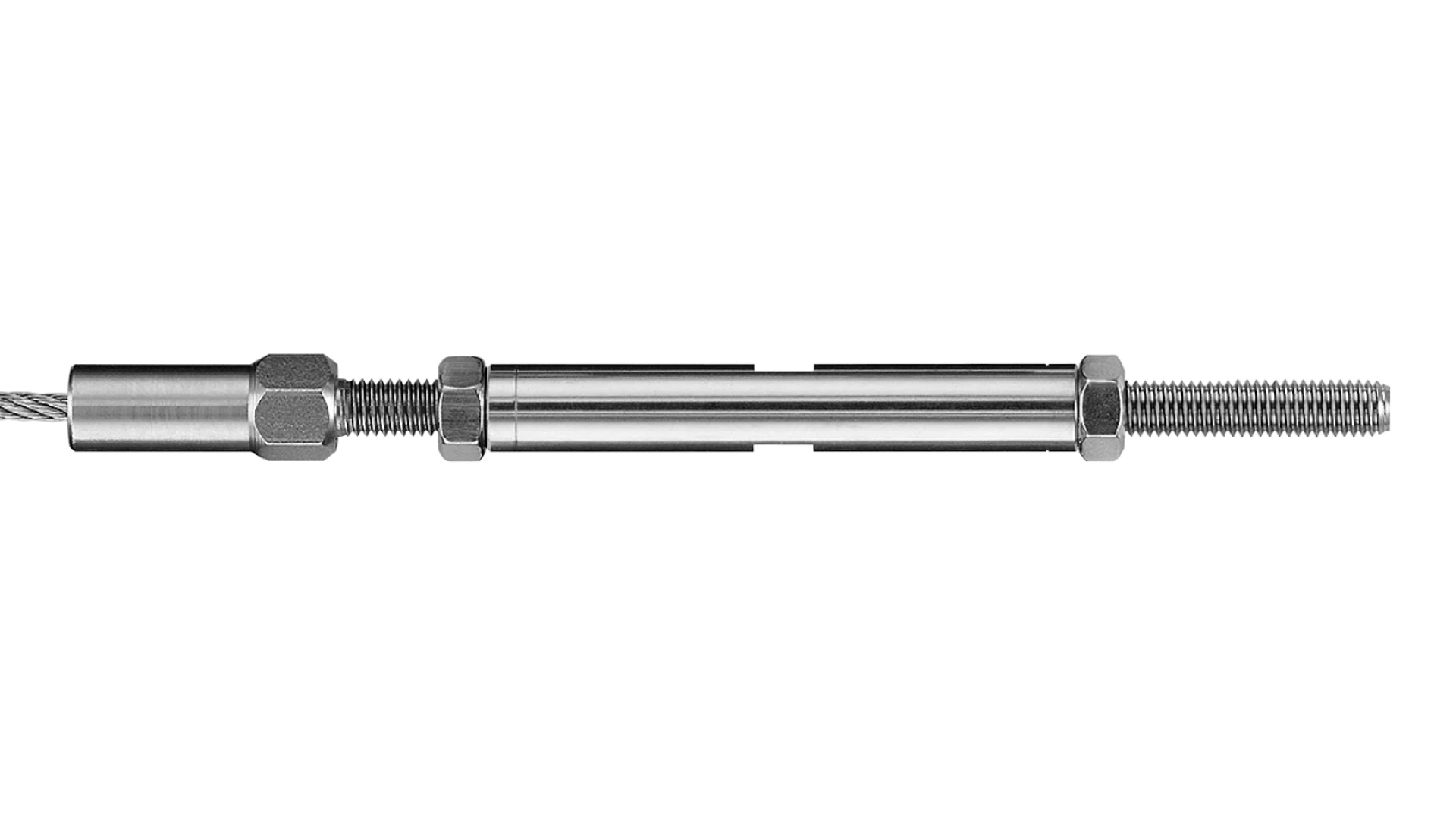 Tensioning sleeve with external thread LT2 self-assembly