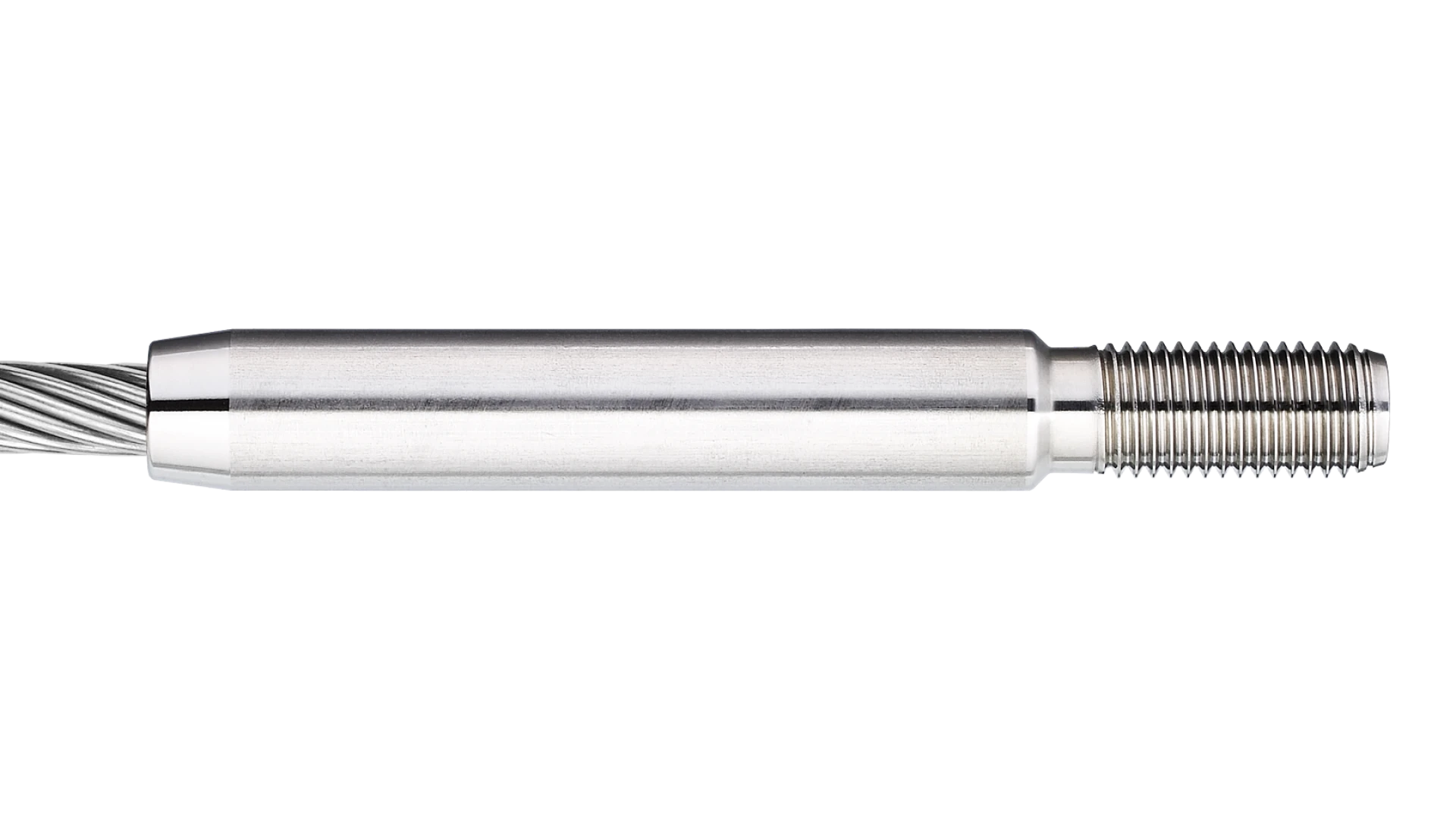 External thread end right-hand short Forte round swaged