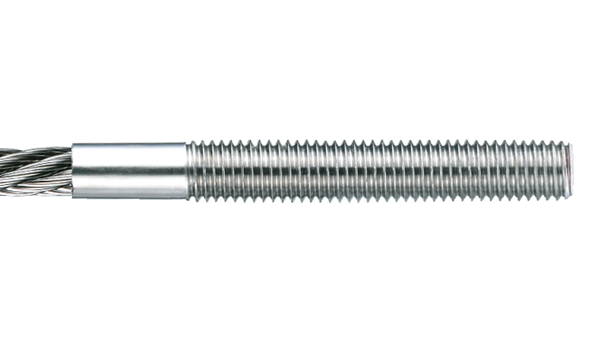 External thread end left-hand Vissline round swaged
