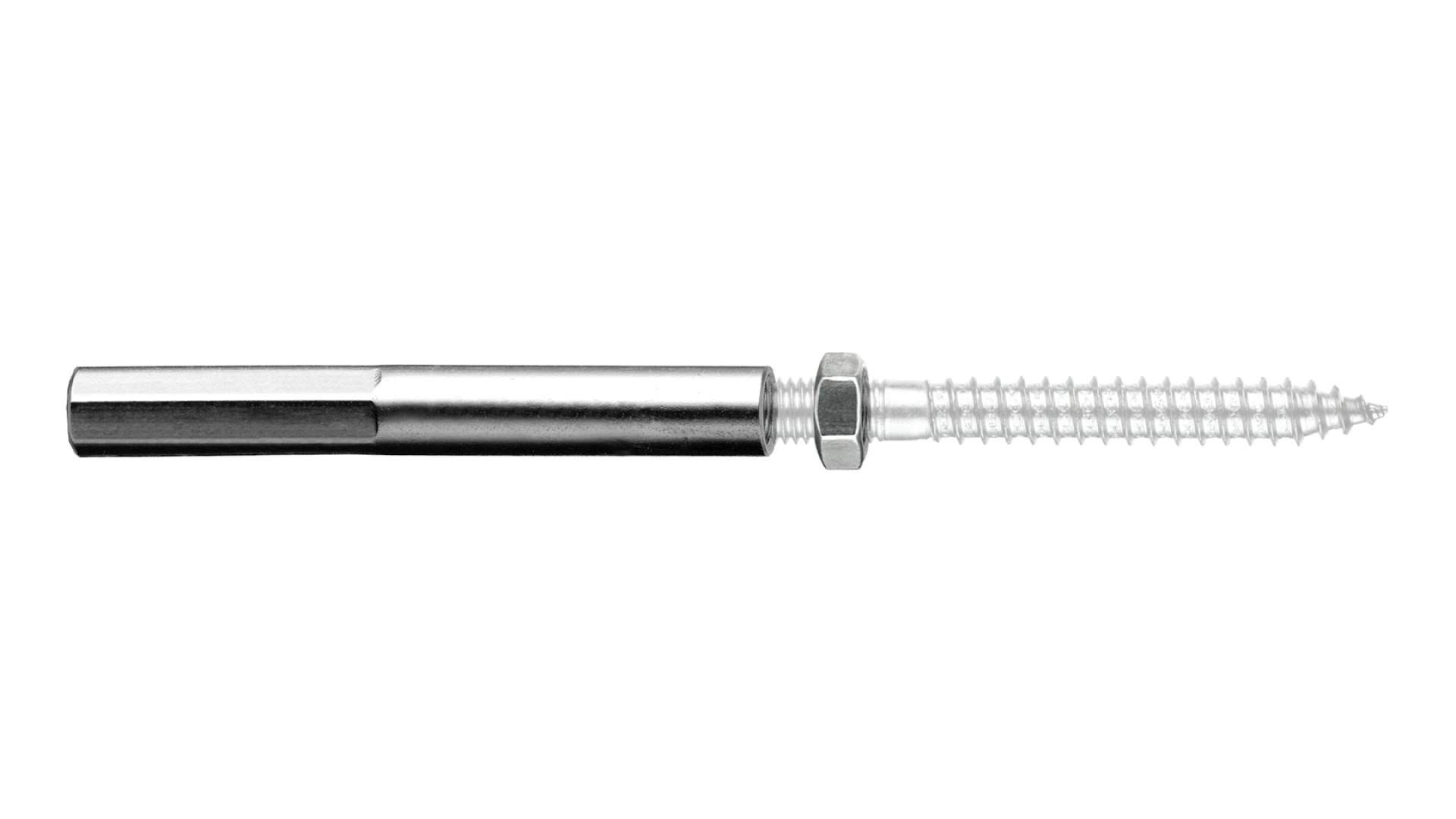Assembling aid   for dual thread screw left-handed