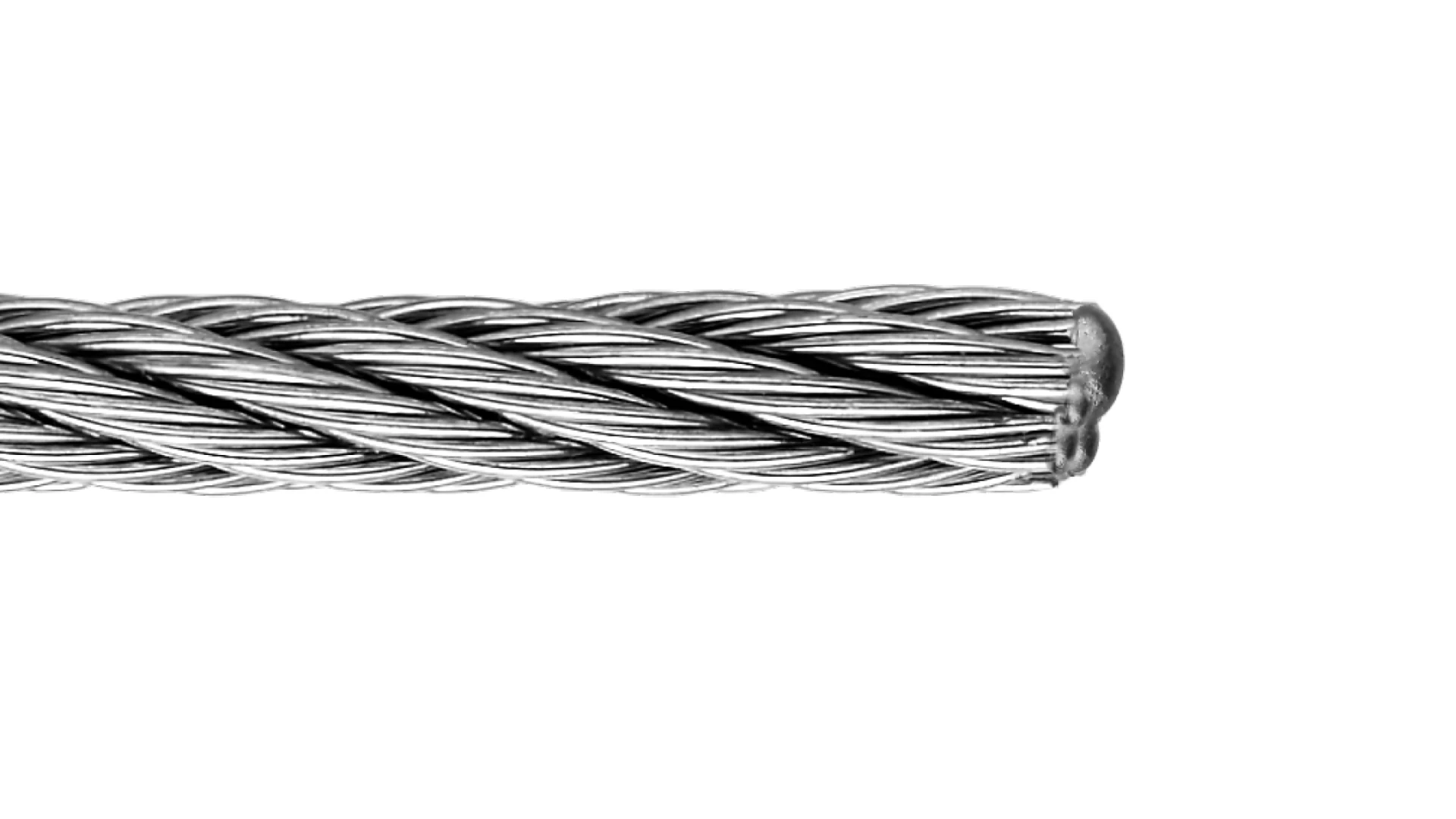 Thermo setting of wire rope