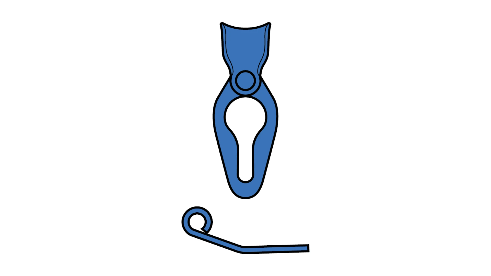 Slip-trough pin