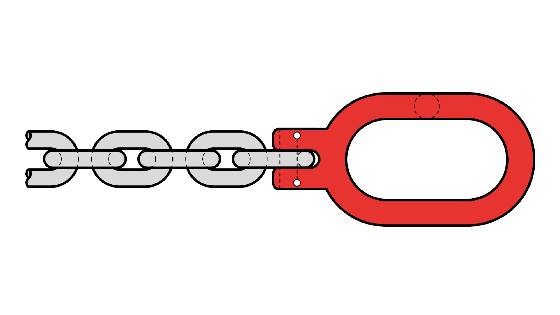 Reevable link with clevis  GK 8
