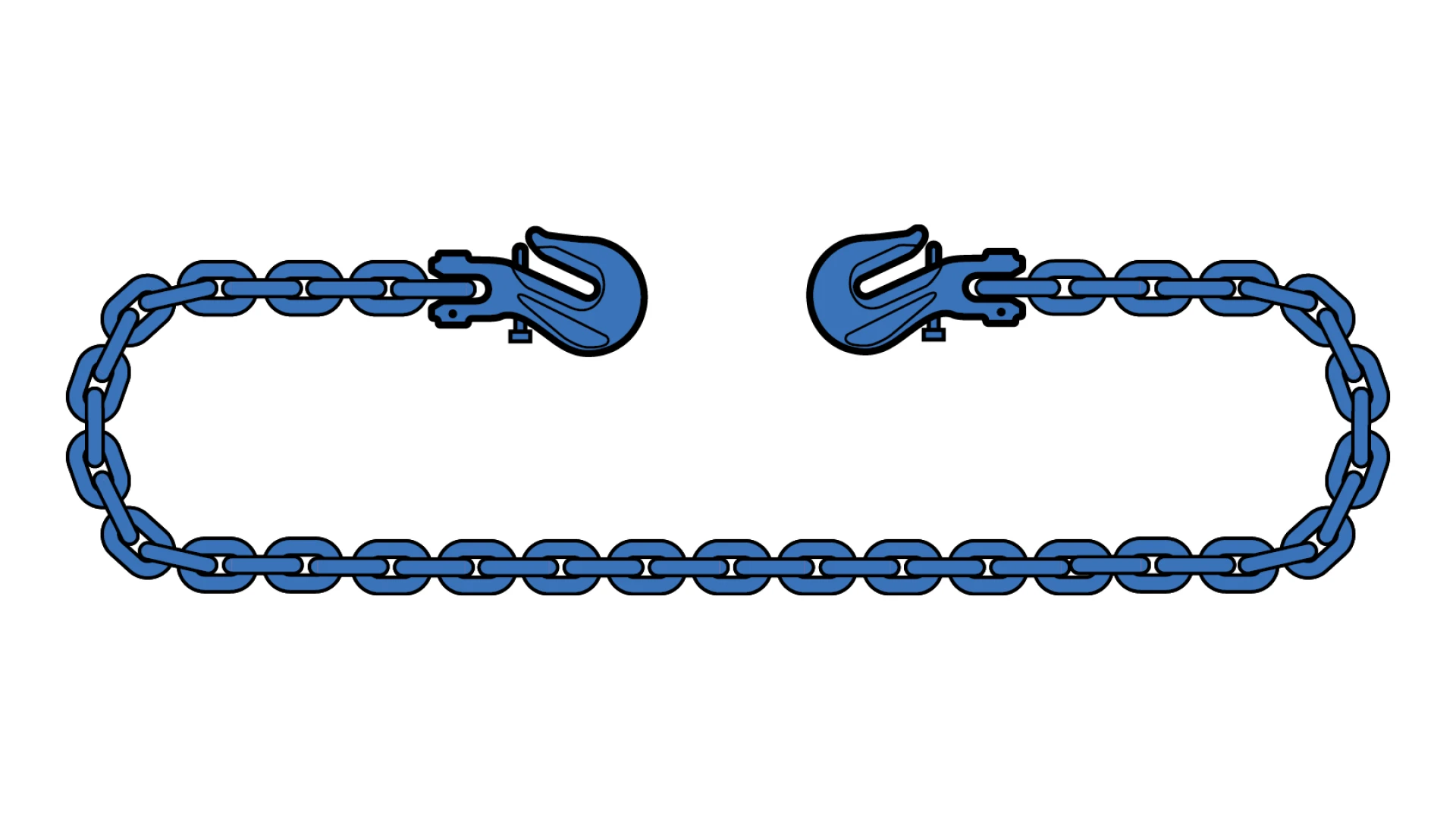Binder chain with chain-shortening hook on both ends  GK 10