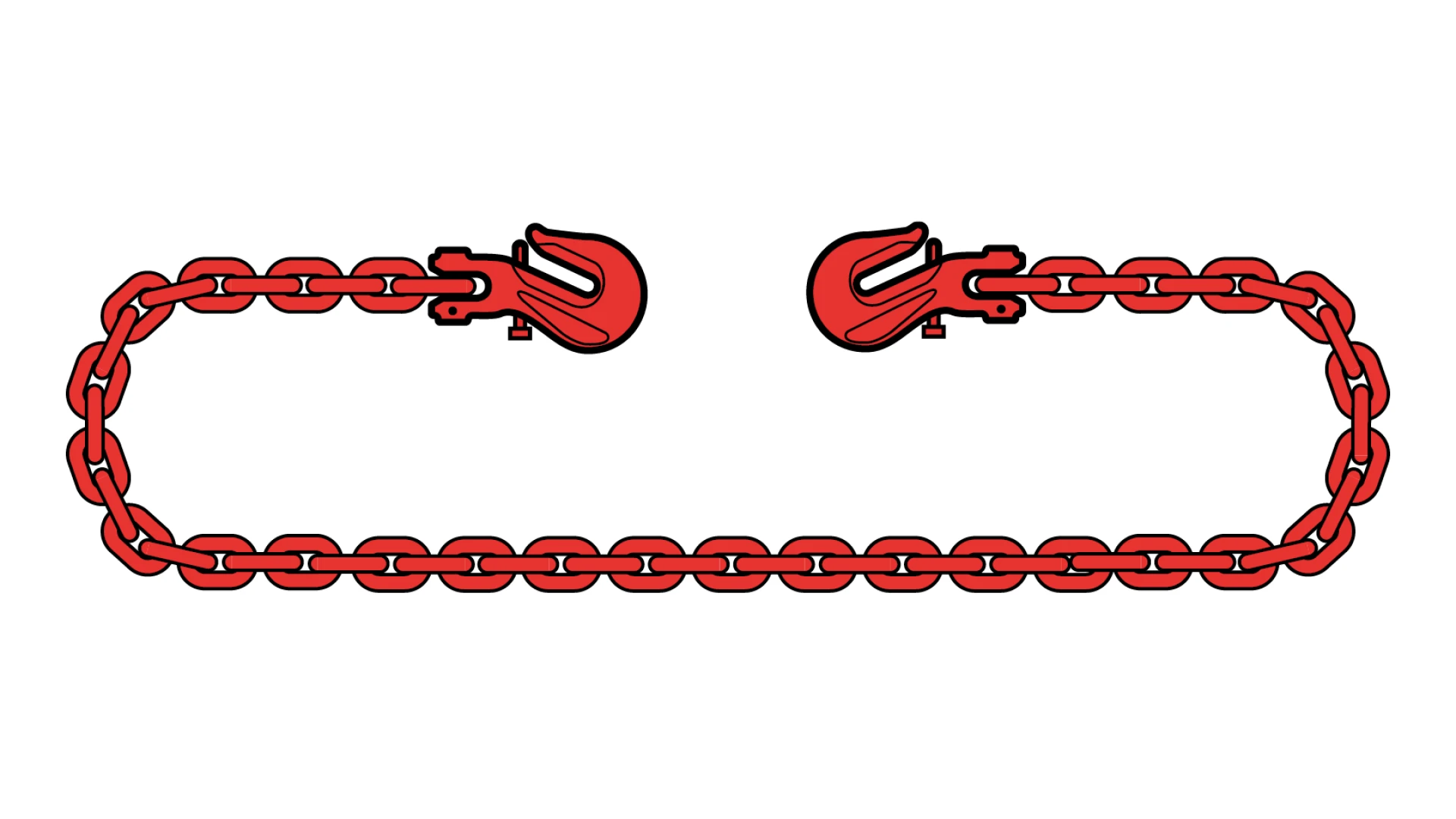 Binder chain with chain-shortening hook on both ends  GK 8