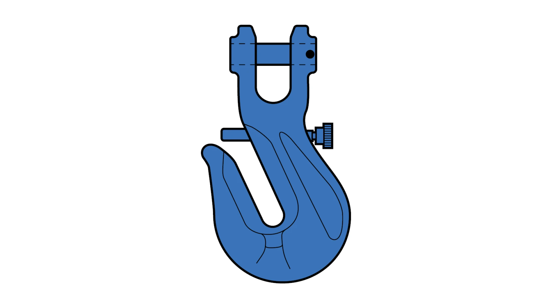 Chain-shortening hook with clevis and safety pin, type LPG  GK 10
