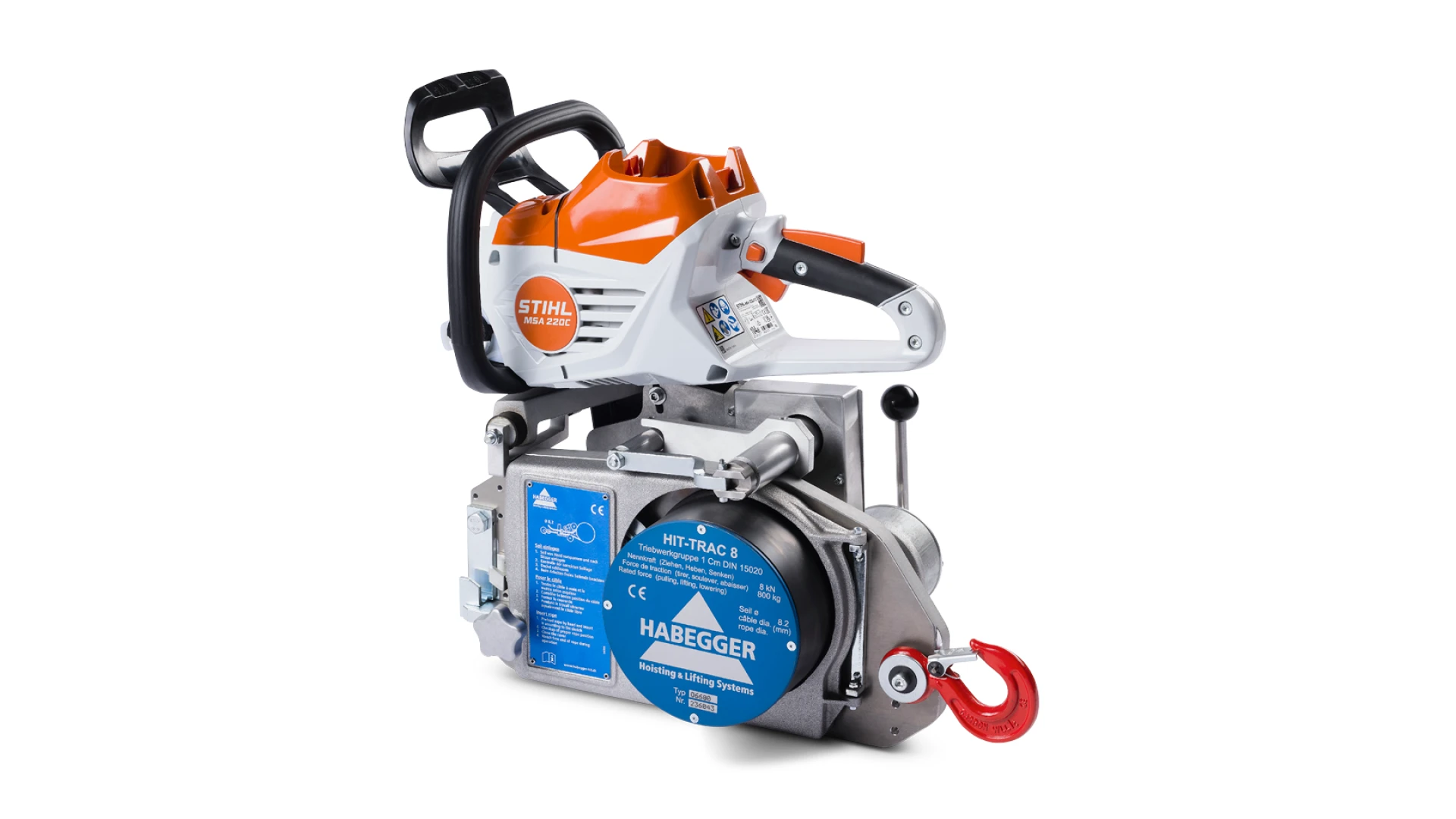 Habegger HIT-TRAC 8A battery-powered motorized rope hoist