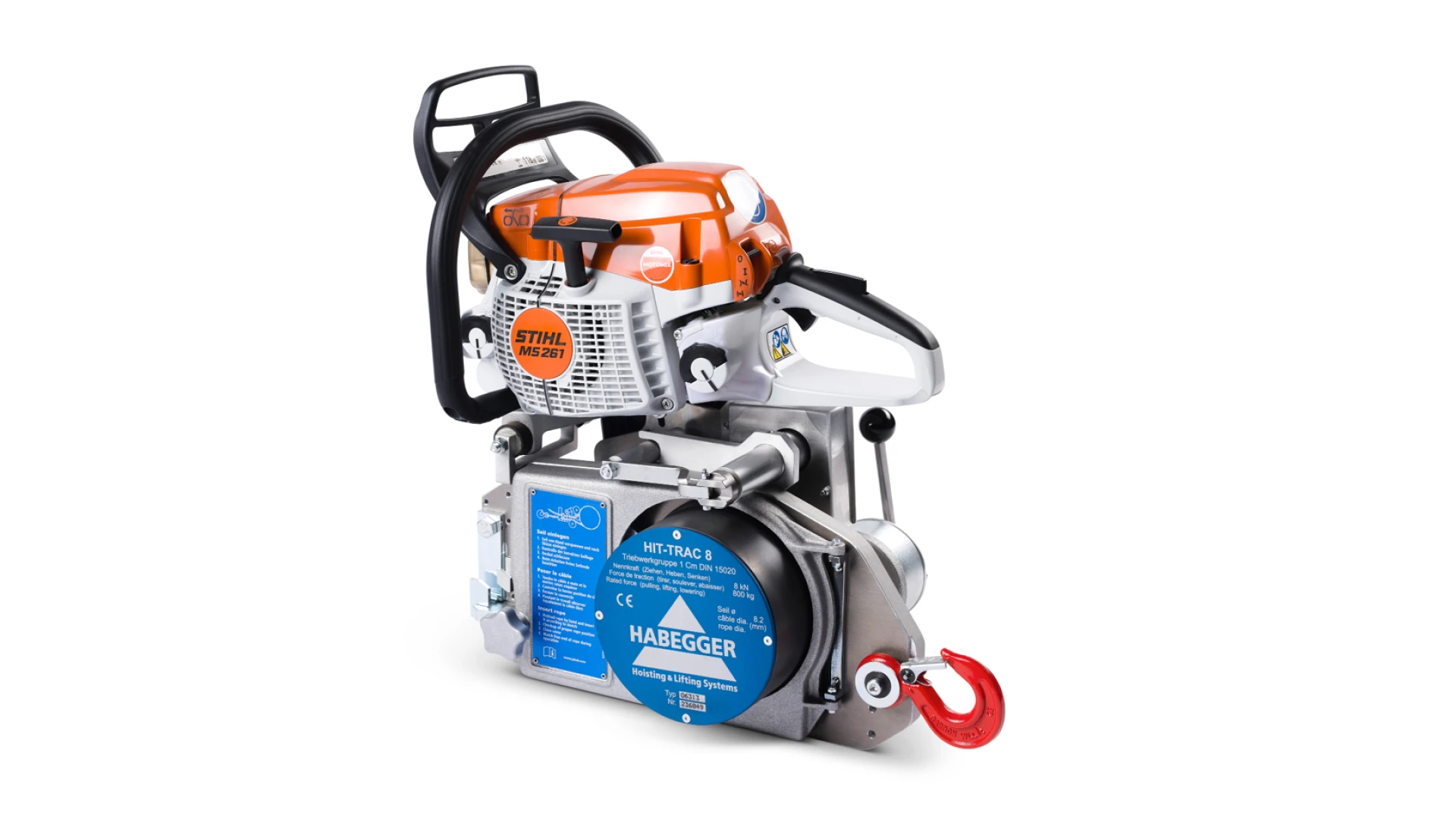 Habegger HIT-TRAC 8B gasoline motorized rope hoist