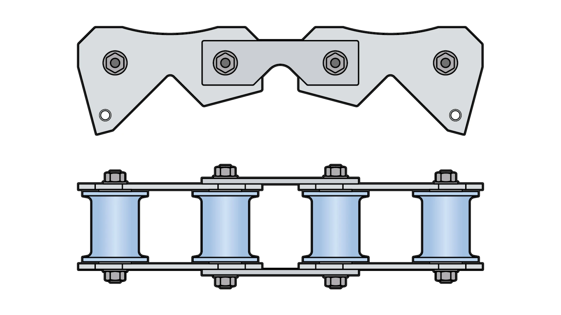 Rope deflection roller double