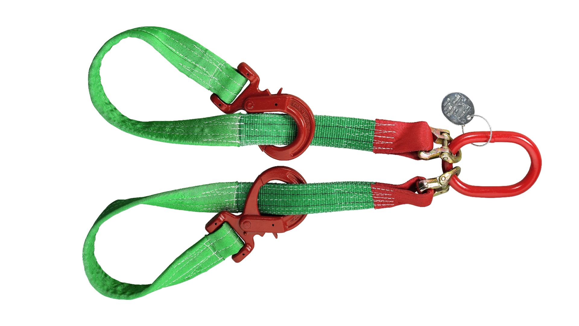System web sling assembly two-leg  with safety hook
