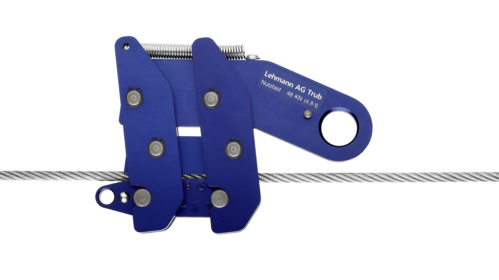Rope-tensioning clamp type LT