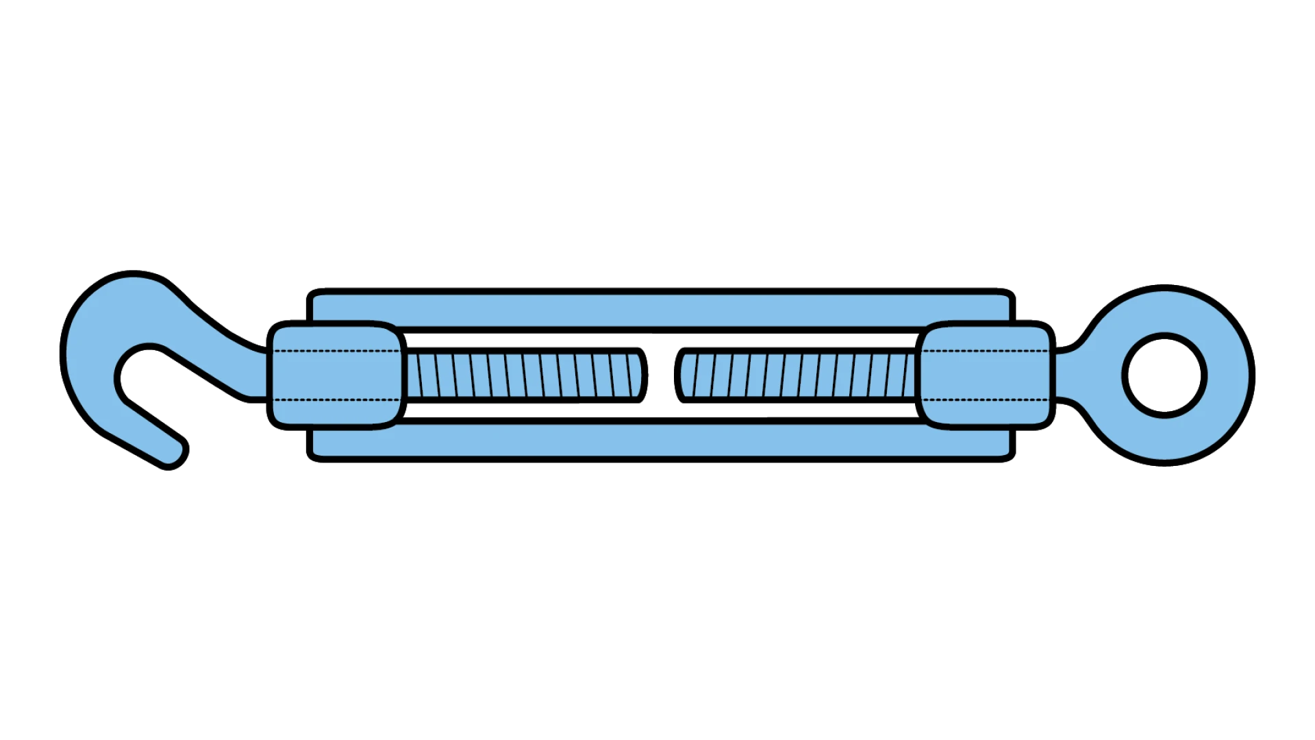 Turnbuckle with hook/eye  metrisch