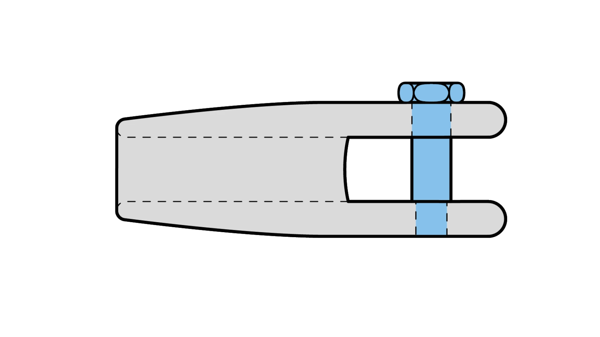 Replacement threaded bolt   for rope socket
