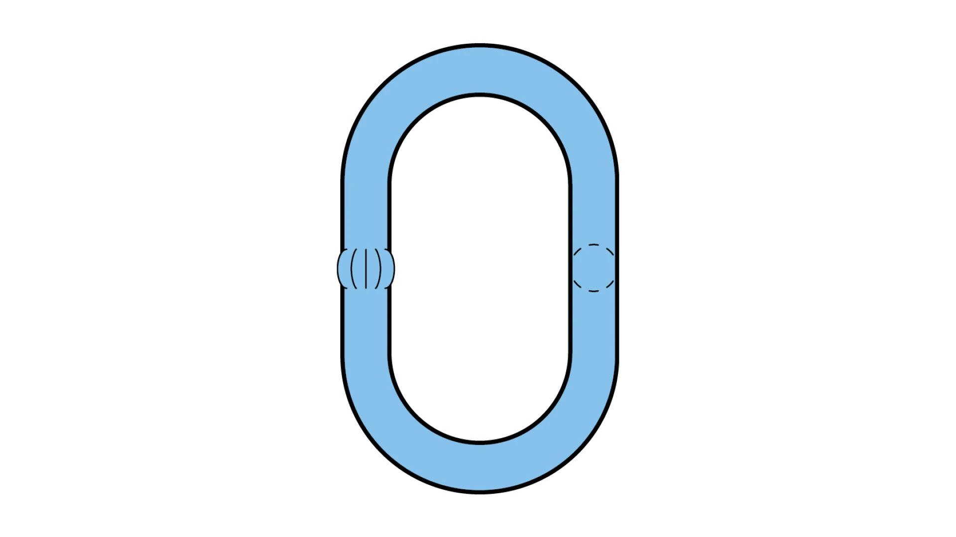 Reevable link electrically welded