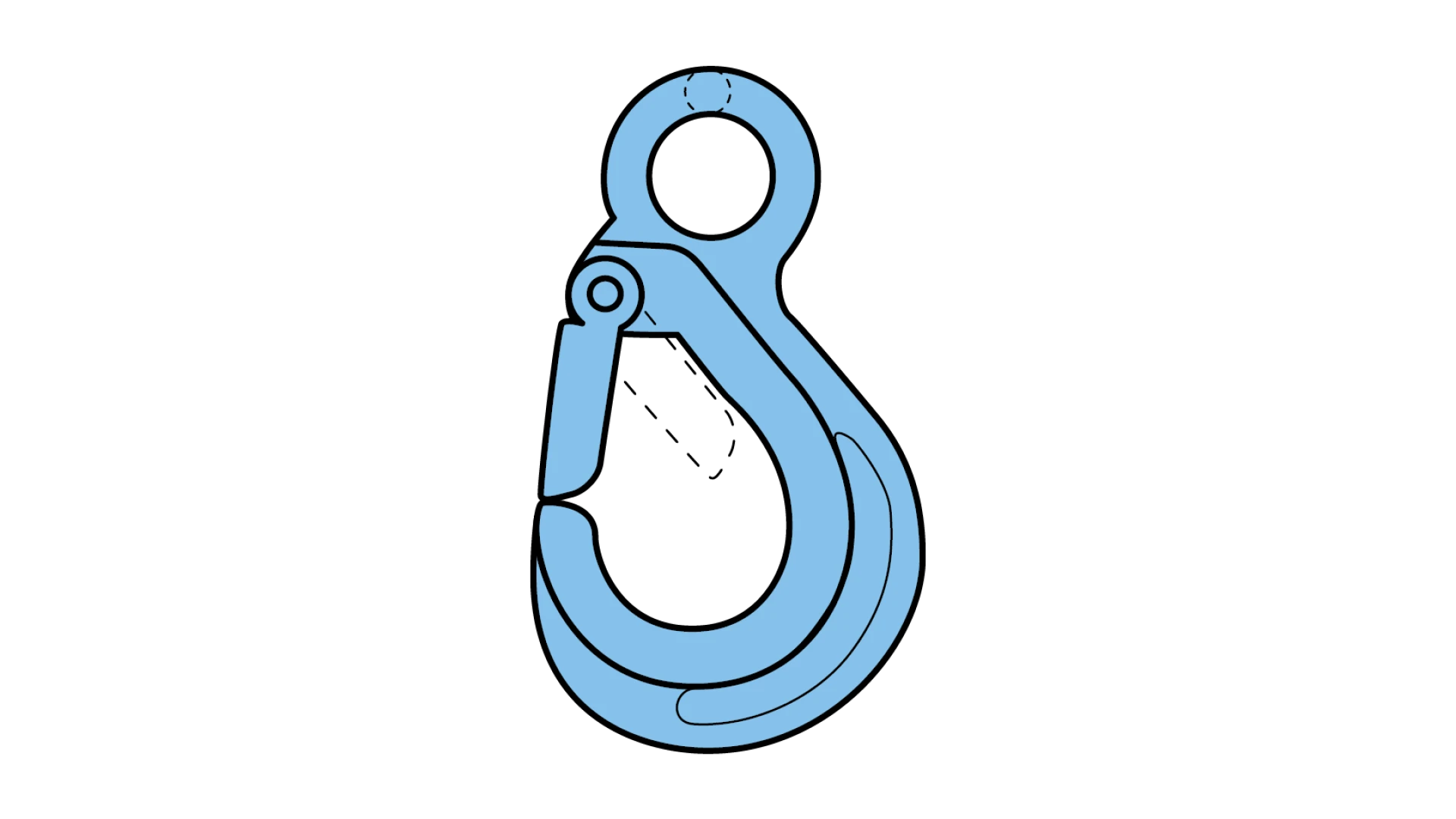 Eye slip hook with latch