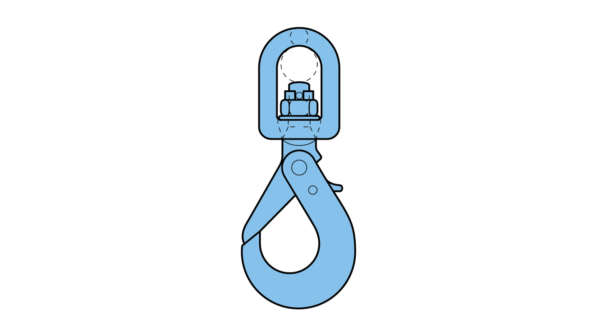 Safety hook with swivel