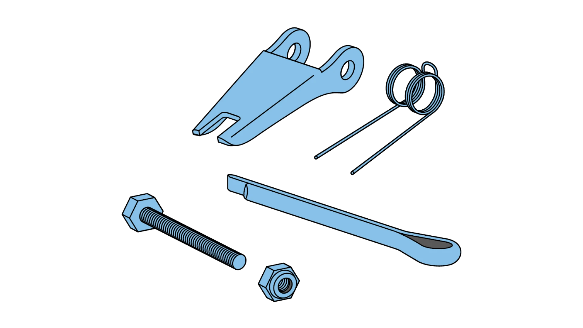Replacement safety latch kit   for hoist hook