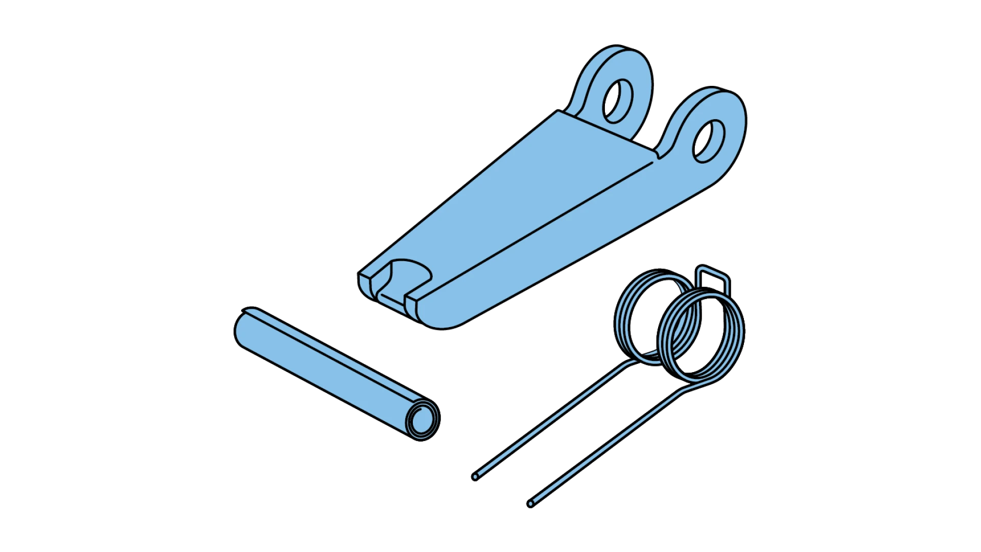 Replacement safety latch kit type A  for eye slip hook