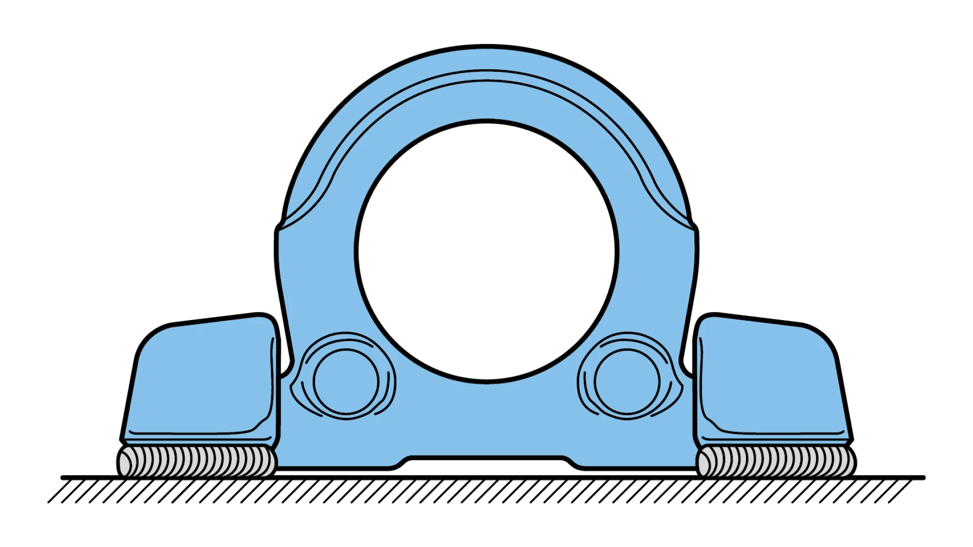 Weld-on lifting point 180° pivotable