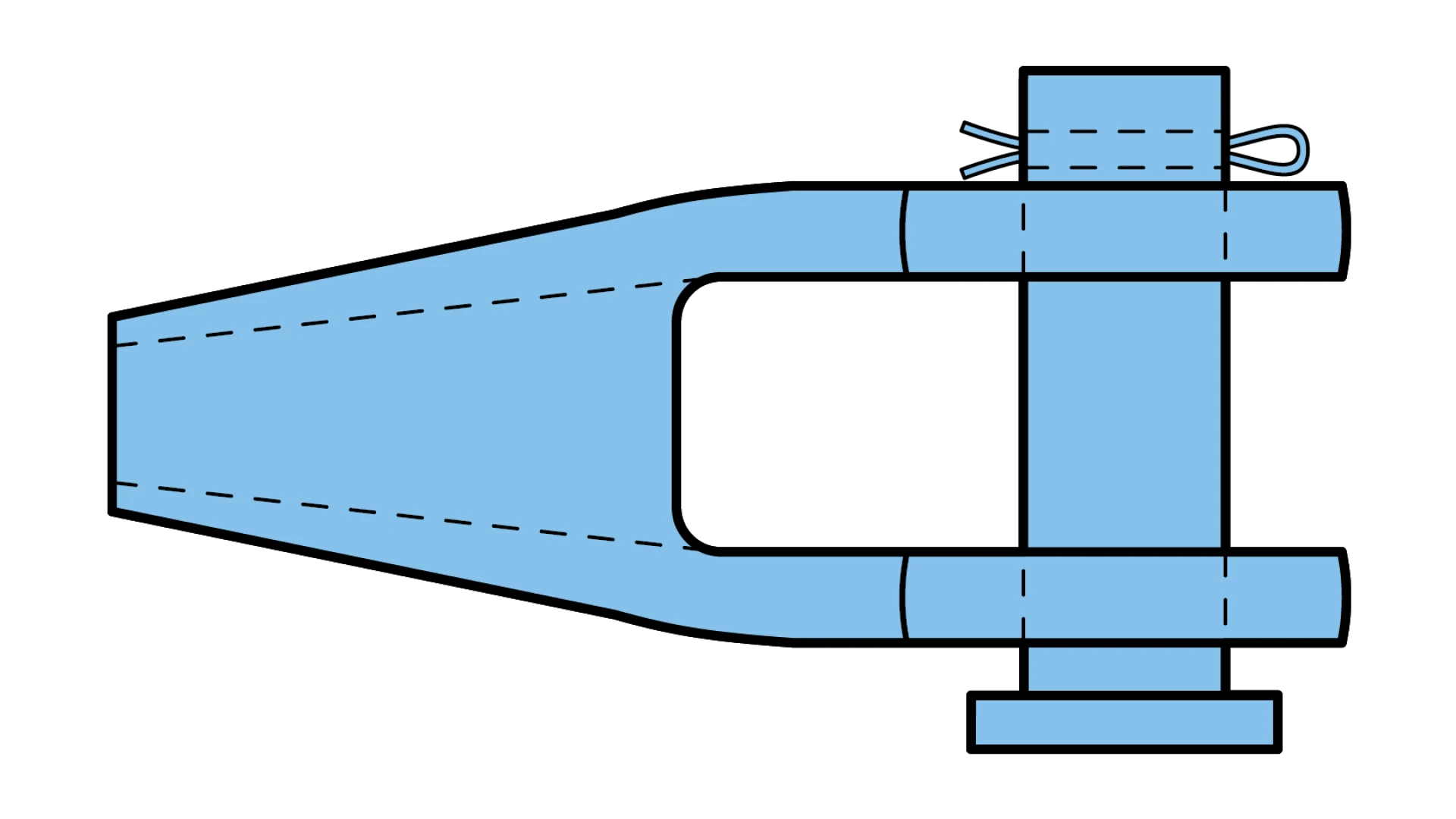 Spelter socket with clevis and pin