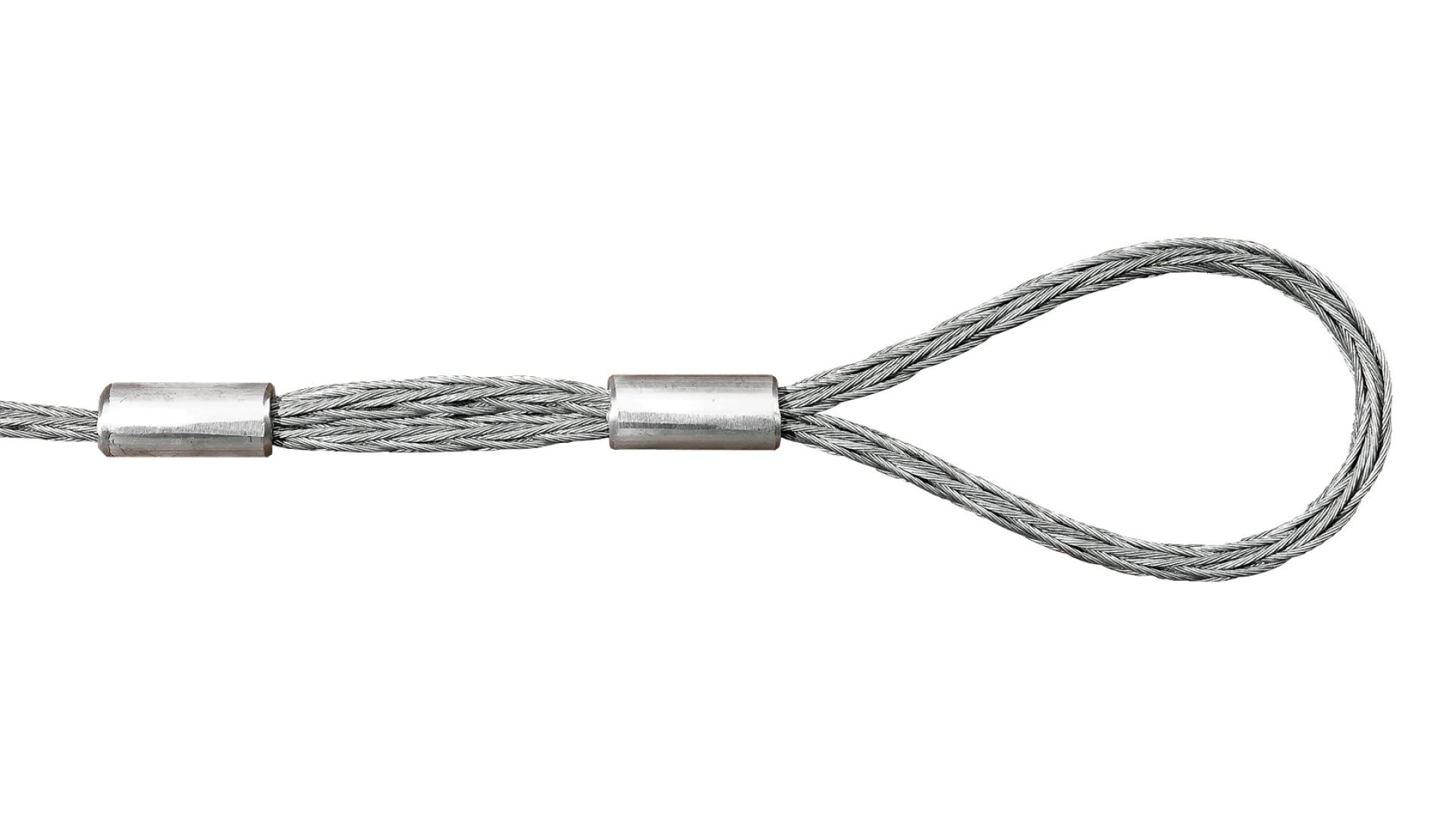 Loop with aluminium sleeve swaged