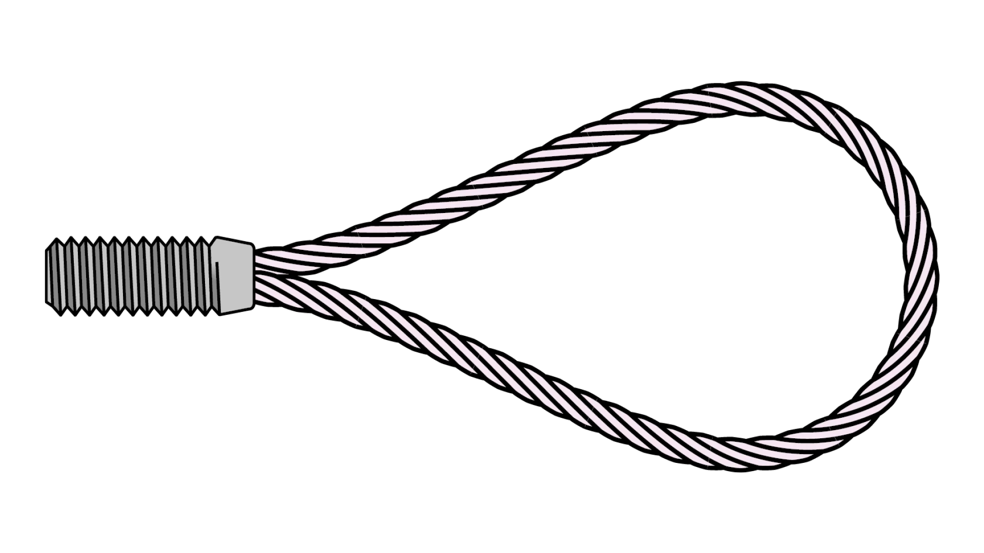 Rope eye with round male thread (Rd)