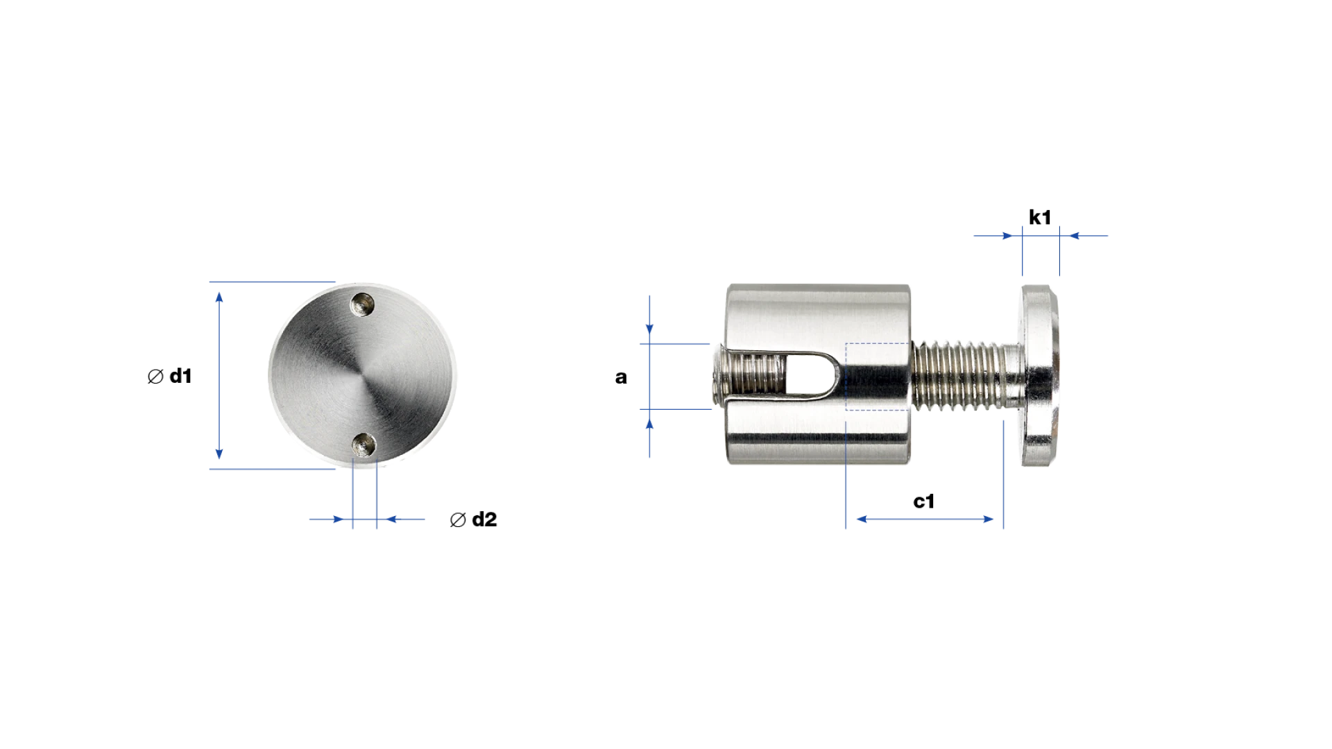 Clamp holder with mushroom head screw