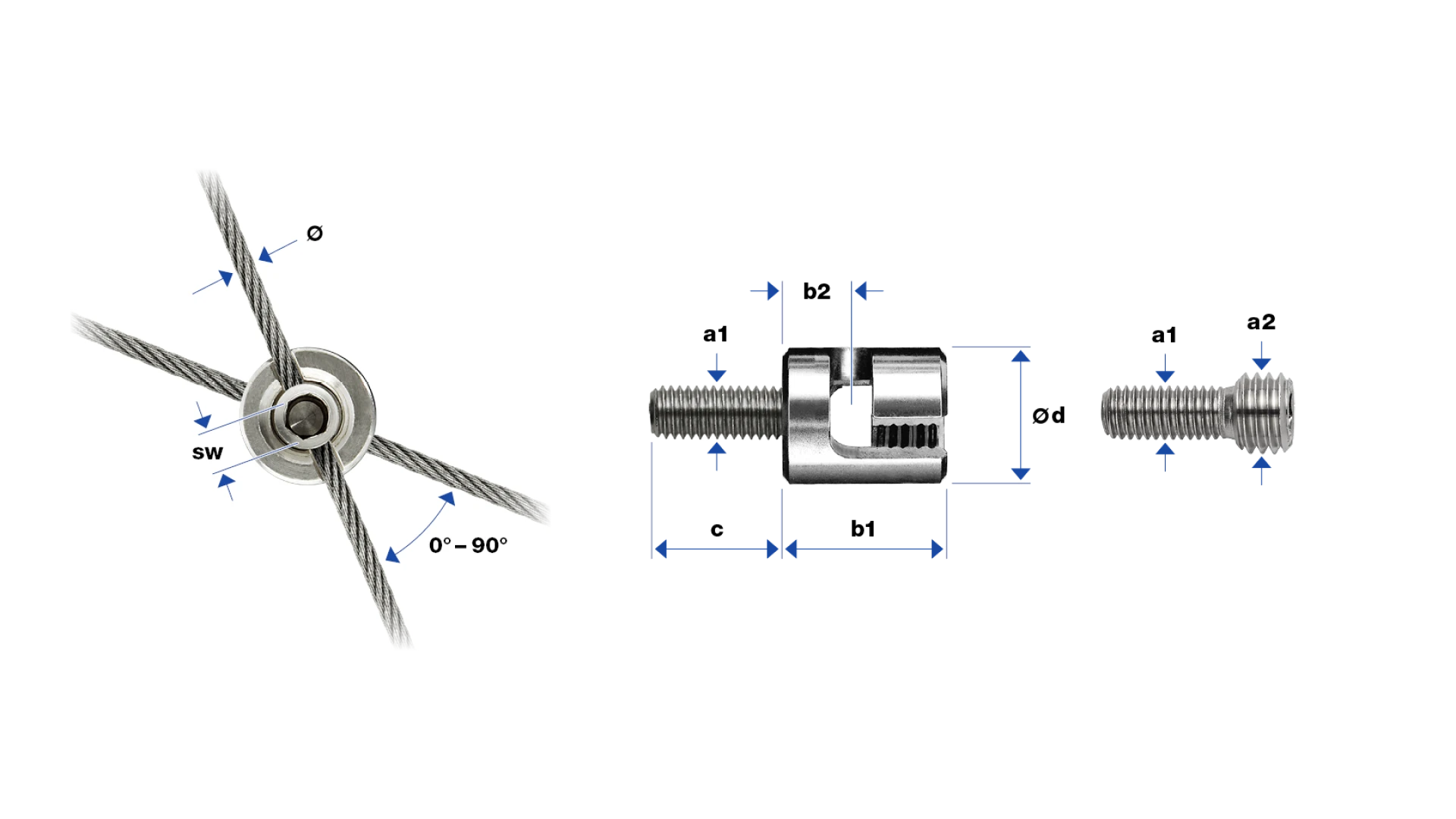 Cross clamp adjustable GreenGuide  with threaded adapter
