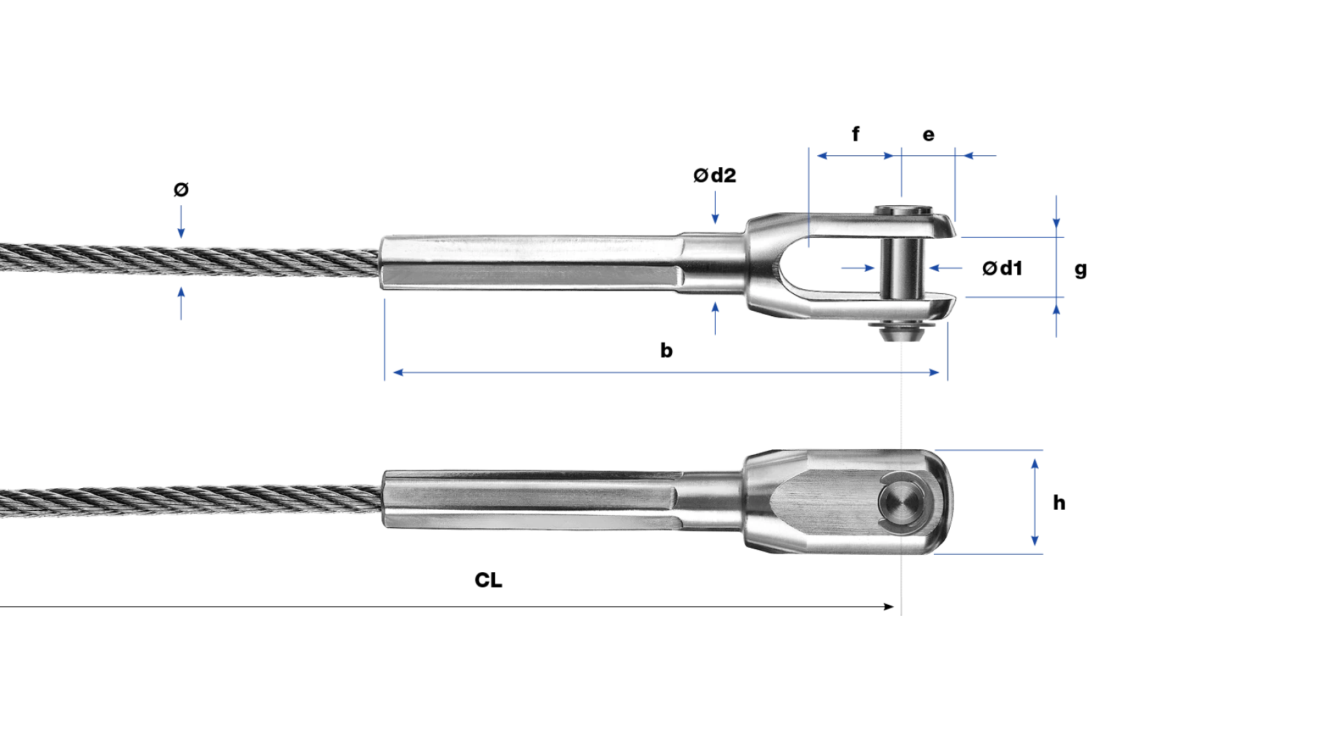 Clevis Monofork swaged