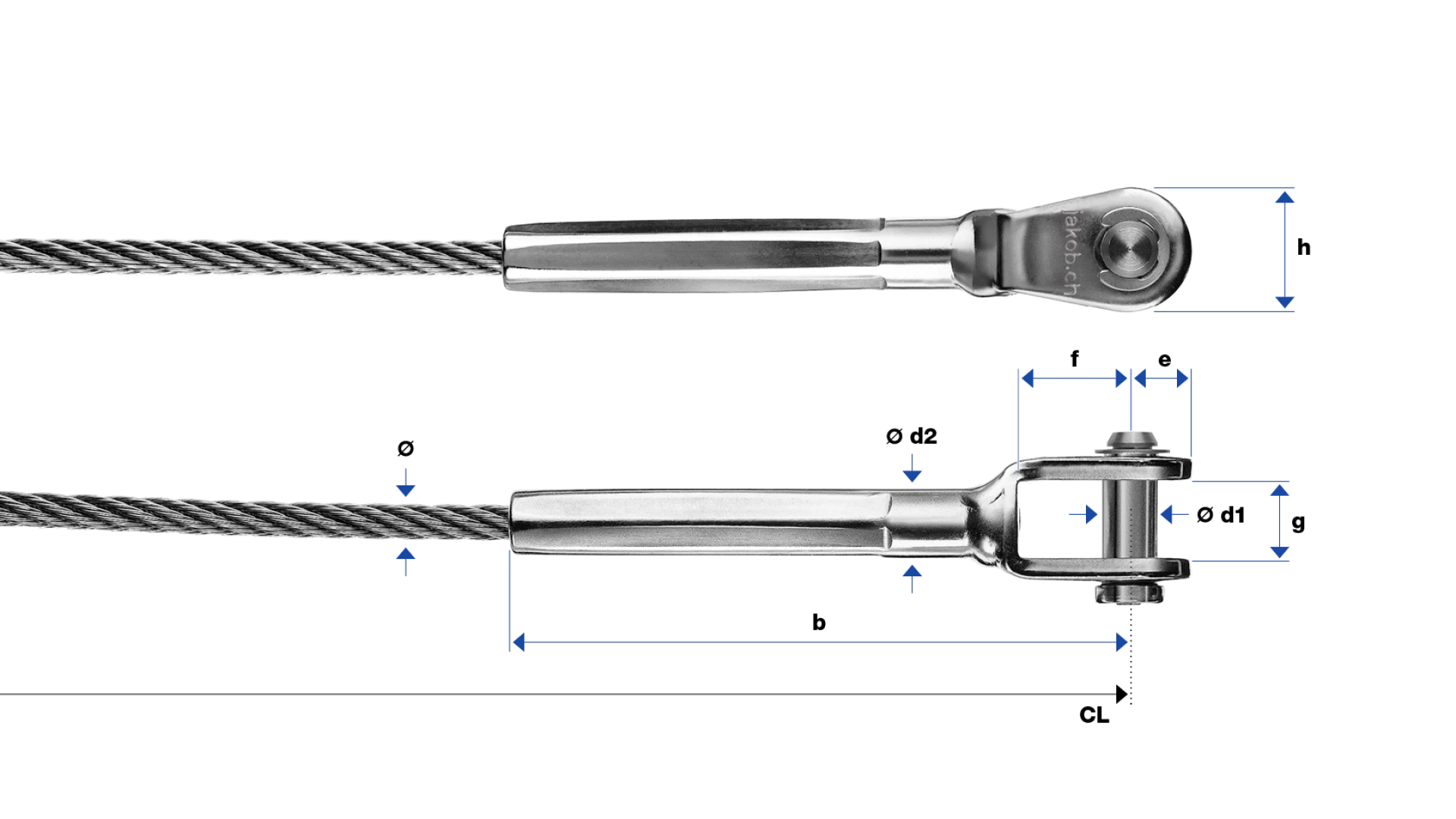 Clevis  swaged PHASED-OUT ITEM
