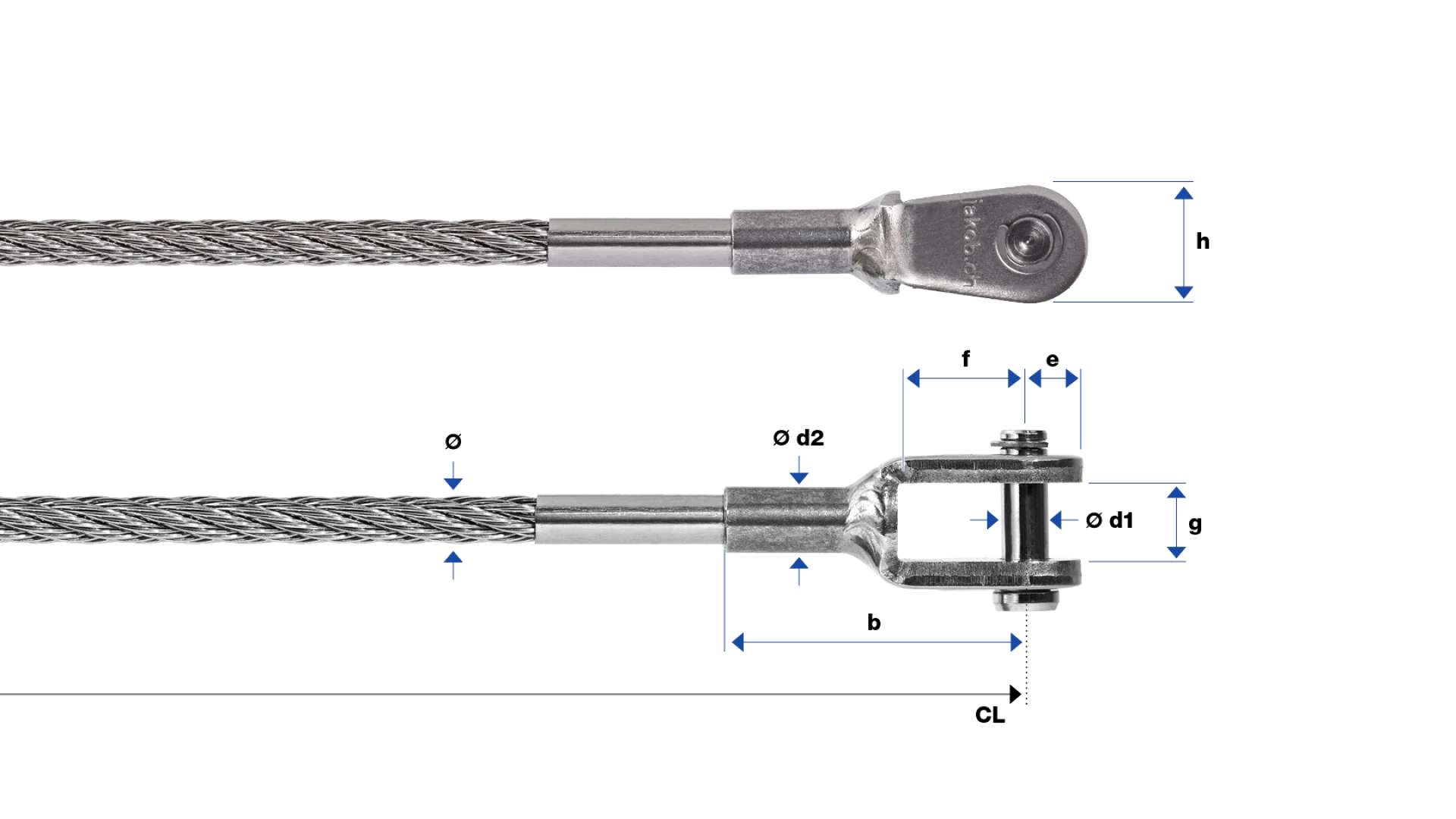 Clevis Univiss round swaged PHASED-OUT ITEM