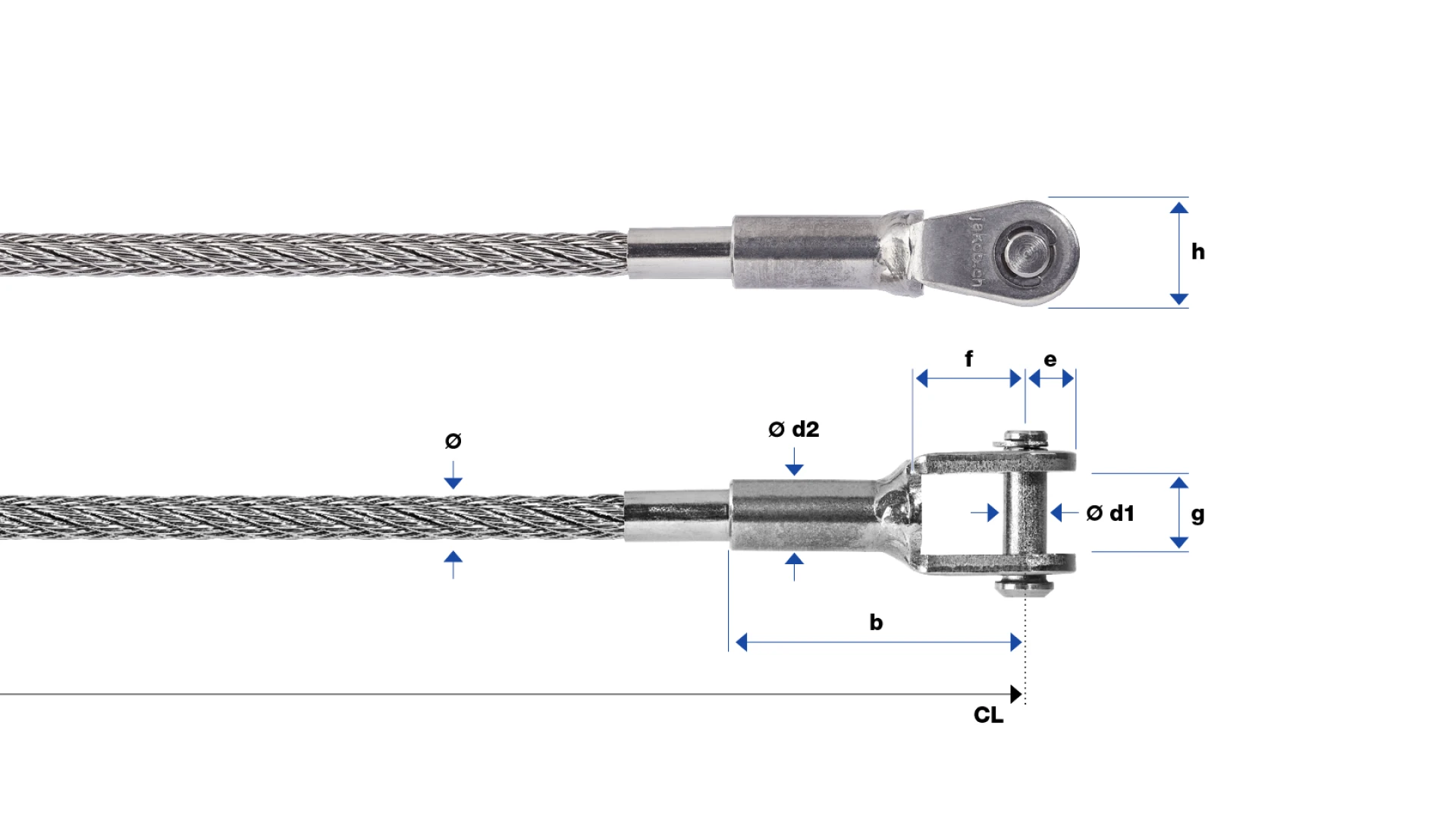 Clevis Vissline round swaged PHASED-OUT ITEM