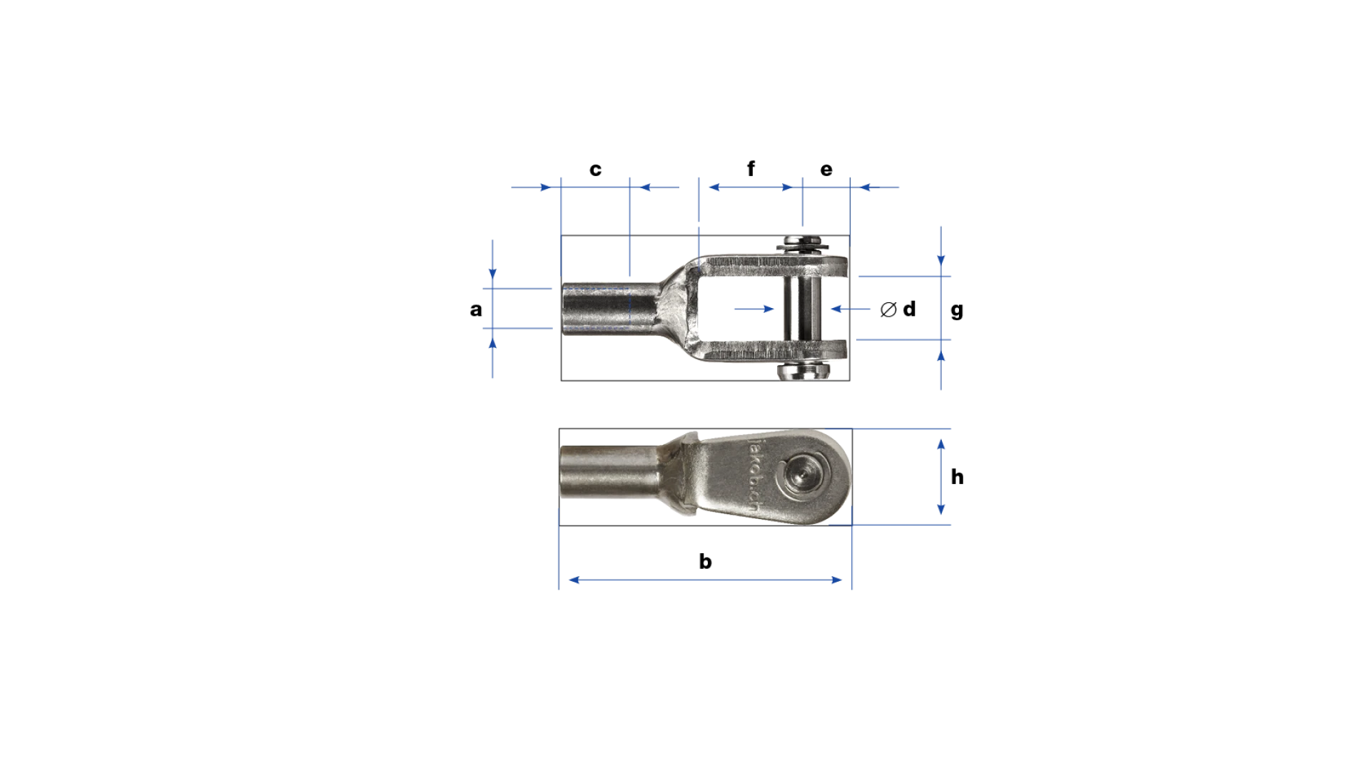Clevis light with internal thread right-hand  PHASED-OUT ITEM