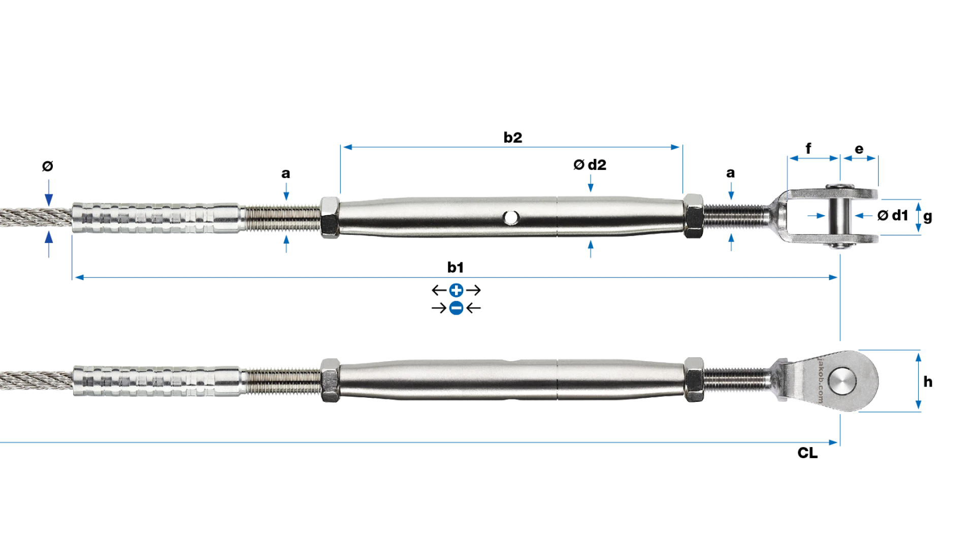 Turnbuckle with clevis Classic SA Self-Assembly
