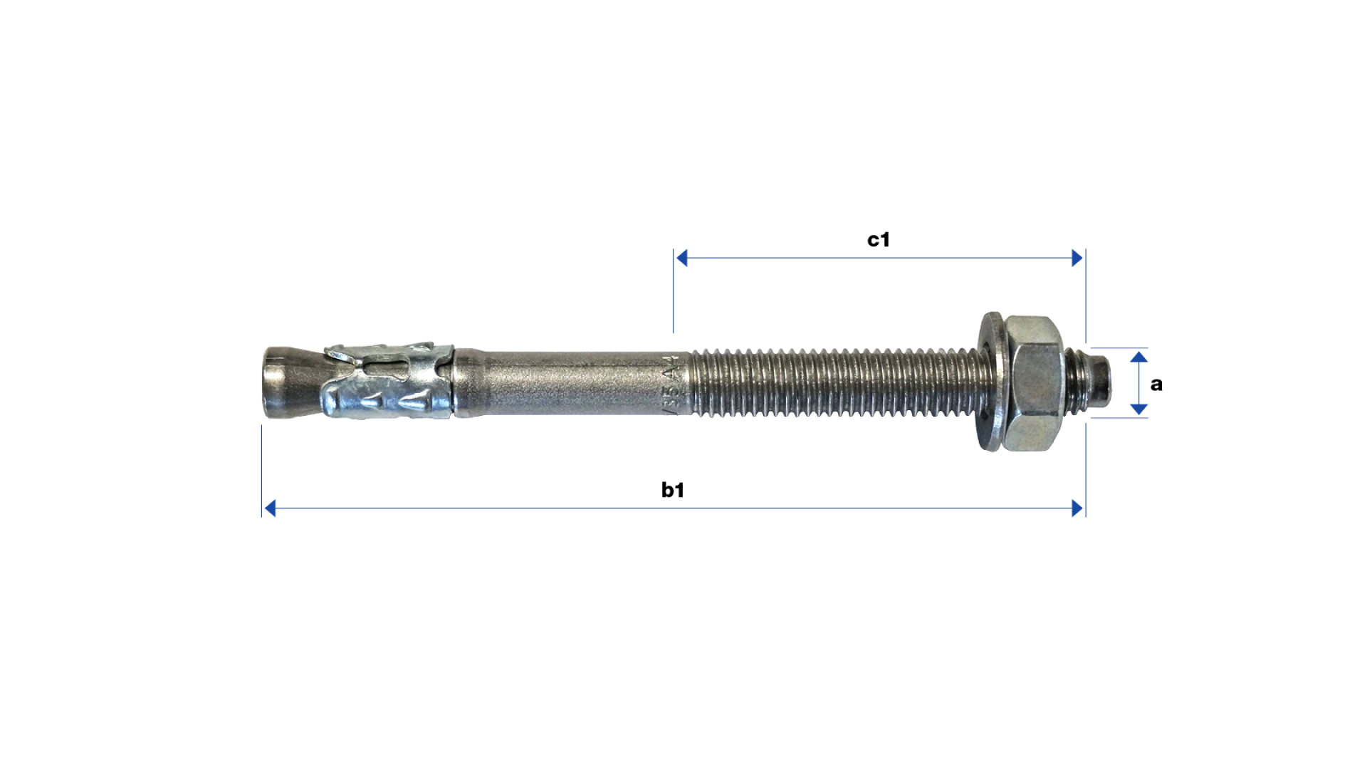 Wall anchor with external thread  Stainless  steel