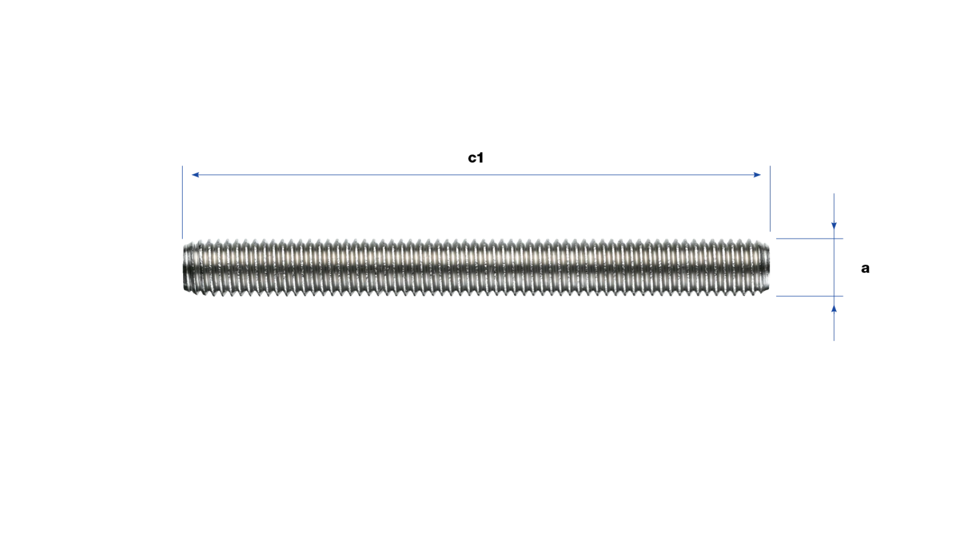 Headless screw right-hand  stock length