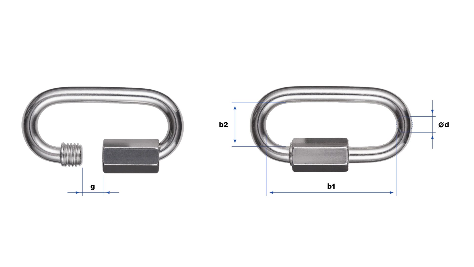Threaded chain connection   Stainless steel