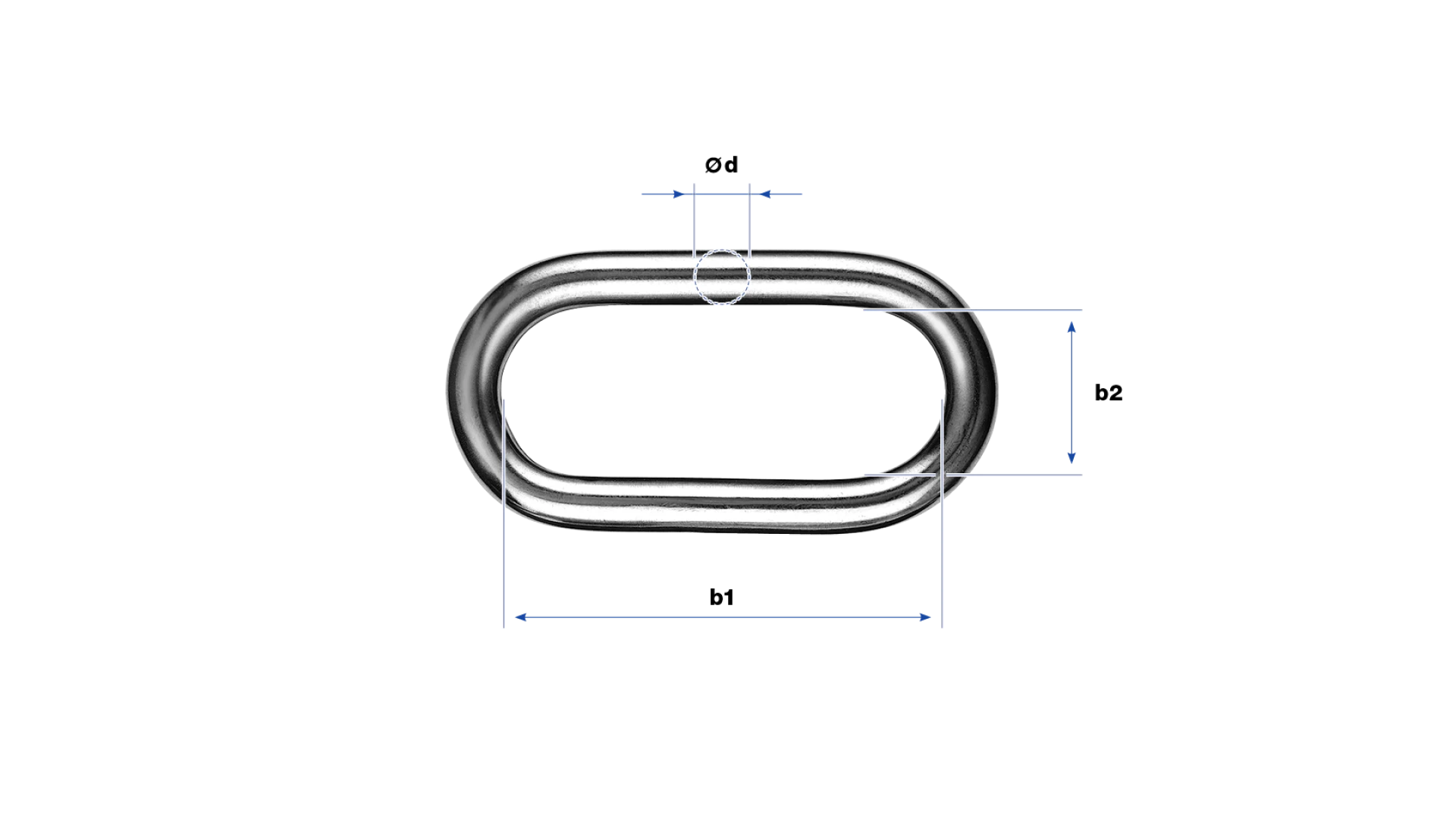 Welded ring oval  Stainless steel