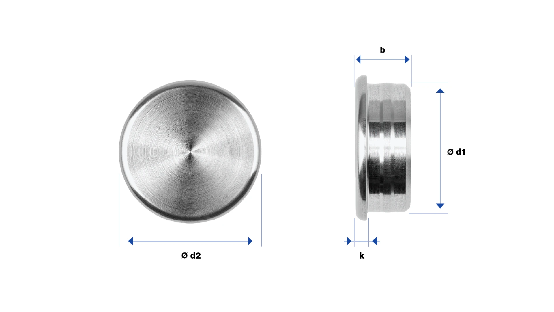Tube end cap flat