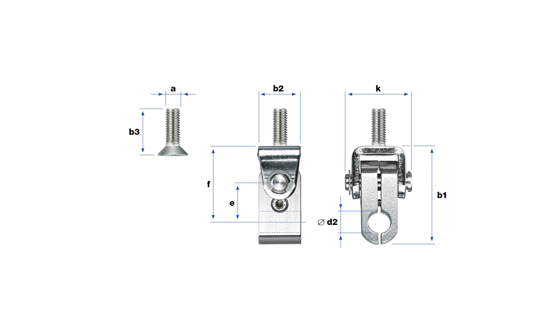 Rod holder flat, with mounting bracket